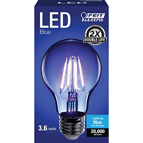Feit Electric A19 LED Bulb, 30W Equivalent, Blue, E26 Base, Copper Material, 1 Pack