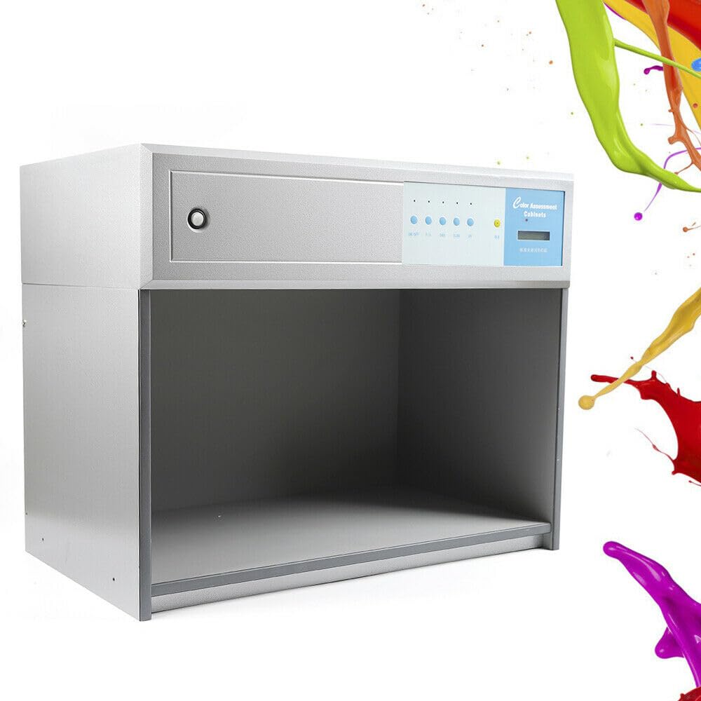 YIYIBYUS Color Matching Cabinet, 4 Light Sources Tester for Fabric & Textile, Model RONGELIVE, Picture Color