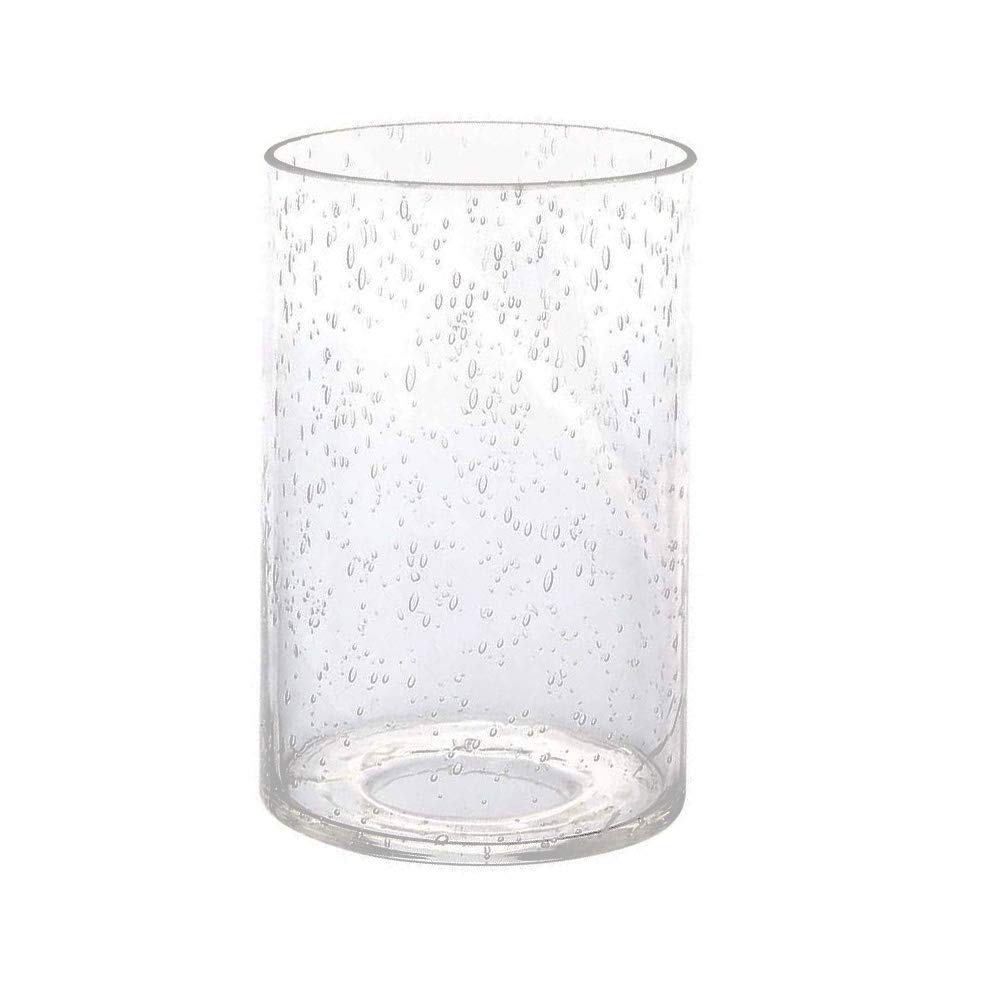 Sunwo Glass Shade Straight Cylinder Glass Lamp Shade Replacement With Multiple Effects (Bubble Cylinder With Fitter)