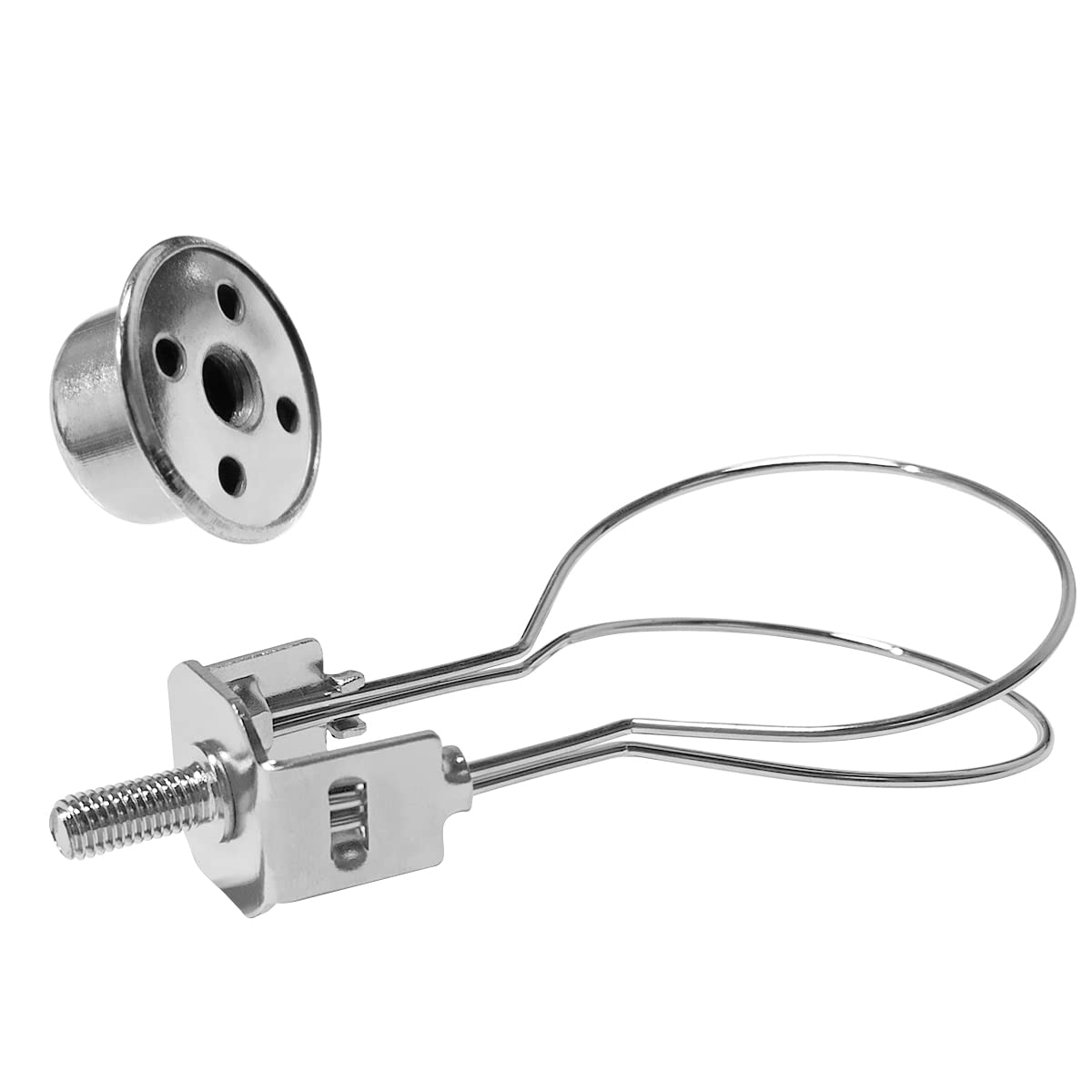 Yuntop Silver Clip On Lampshade Adapter With Finial, Metal Lamp Shade Holder For Light Bulbs