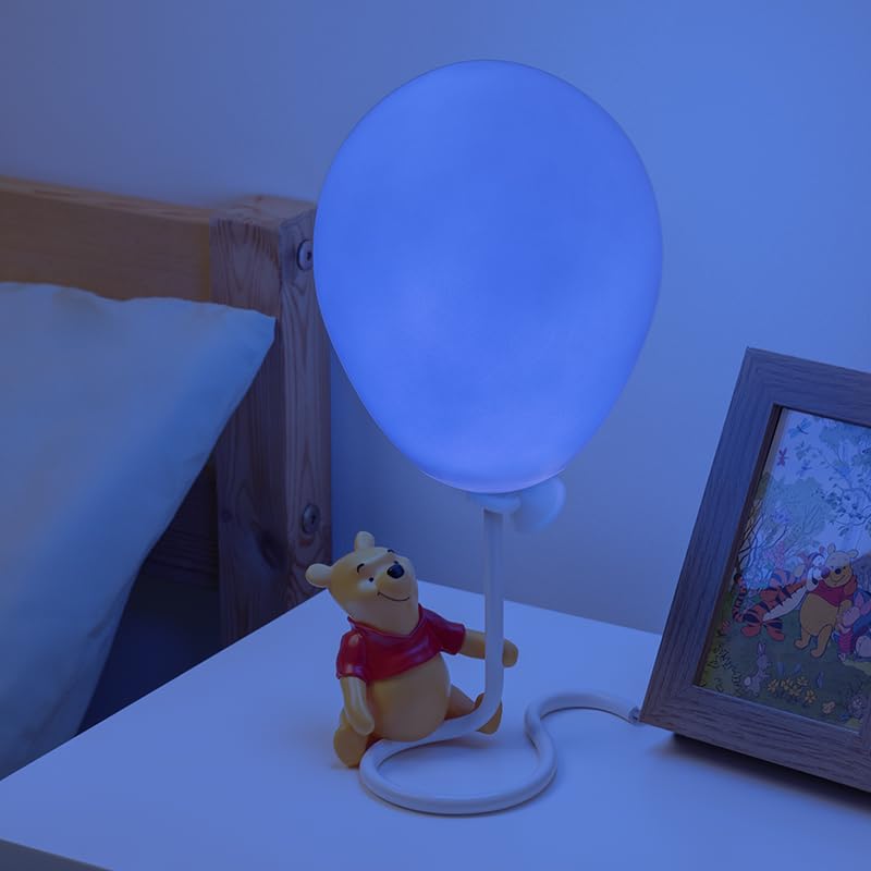 Paladone Winnie The Pooh Ballon Light - Officially Licensed Pooh Bear Lamp For Bedside Table, Mulicoloured Mood Lighting Nursery