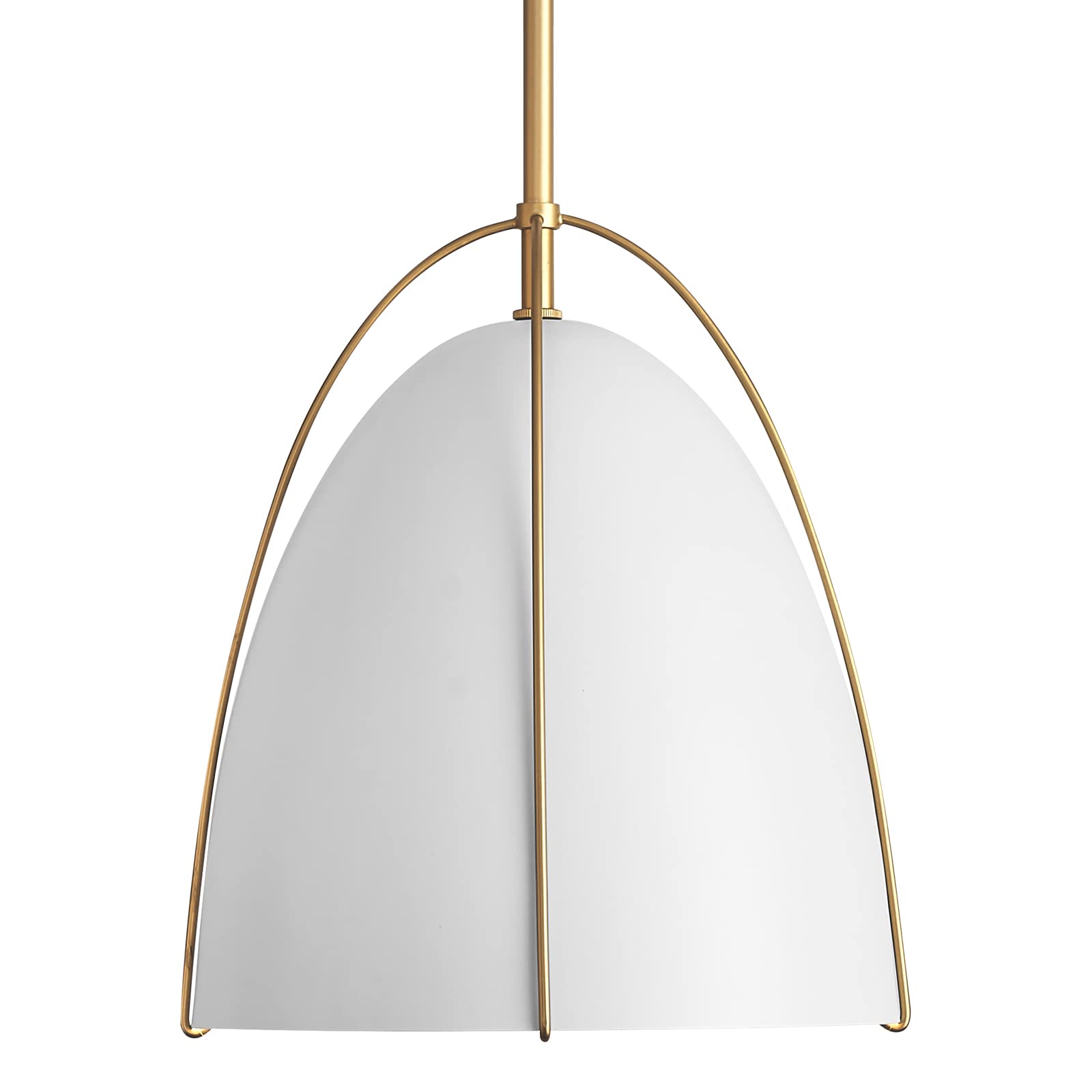 FookChak 10in Dome Pendant Light 1-Light Kitchen Pendant Lighting White Egg-Shaped White Pendant Light Fixture for Kitchen Islan