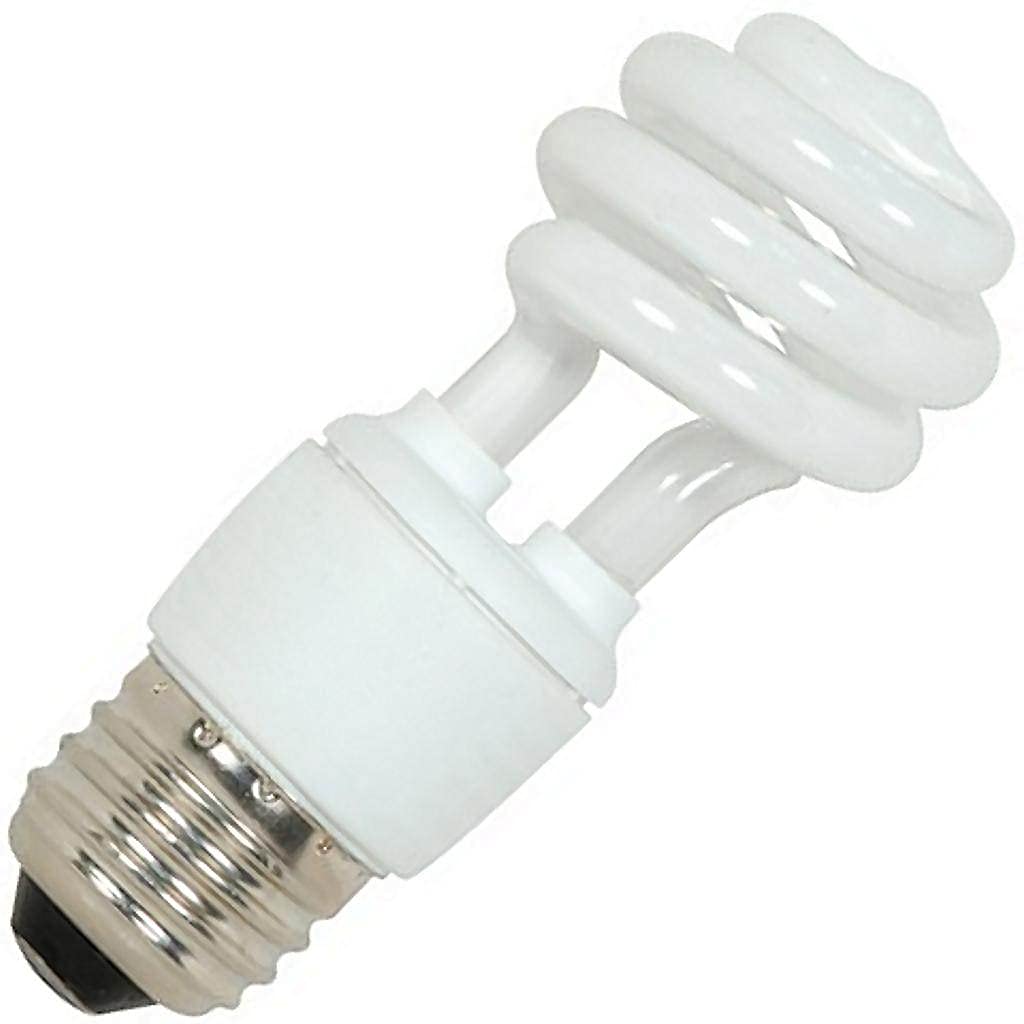 Satco S7212 9W T2 Ultra Mini Spiral Light Bulb Screw-In 4100K fluorescent bulb