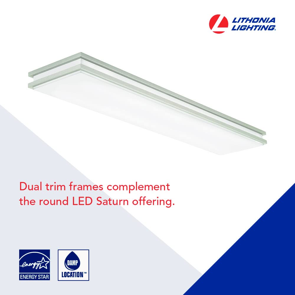 Lithonia Lighting FMFL 30840 SATL BN Lighting Fixture 4000K Brushed Nickel