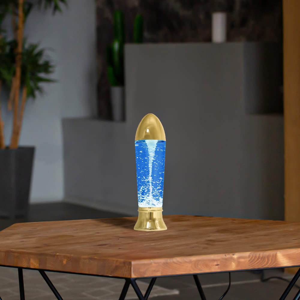 YAKii Tornado Lamp 10.5" LED Color Changing Science Toy - Gold, Battery/USB Operated, Perfect for Christmas Decoration