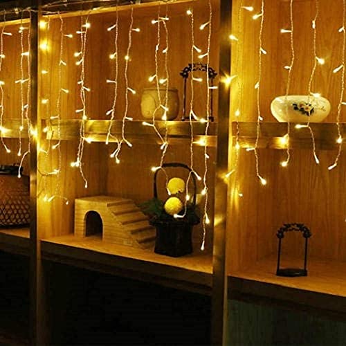 Dopheuor Icicle Fairy Lights 400Led 32.8Ft 75Drops 8 Modes Waterproof String Lights For Outdoor Eaves Curtain Christmas Trees Pa