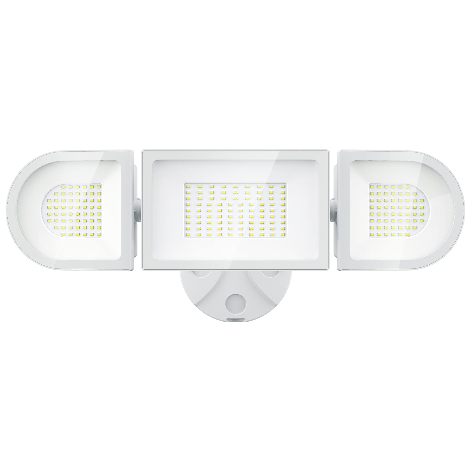 Olafus 130W LED Flood Light, 13000LM, IP65 Waterproof, 3 Adjustable Heads, 6500K, Outdoor Security Light, White, Model BDD100-3