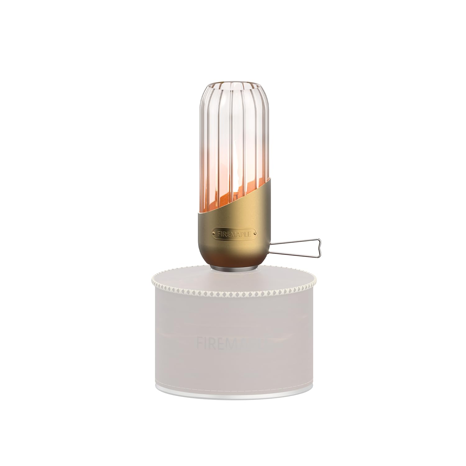 Fire-Maple Orange Gas Lantern, Stainless Steel, Copper, Propane/Isobutane, No Mantles Required