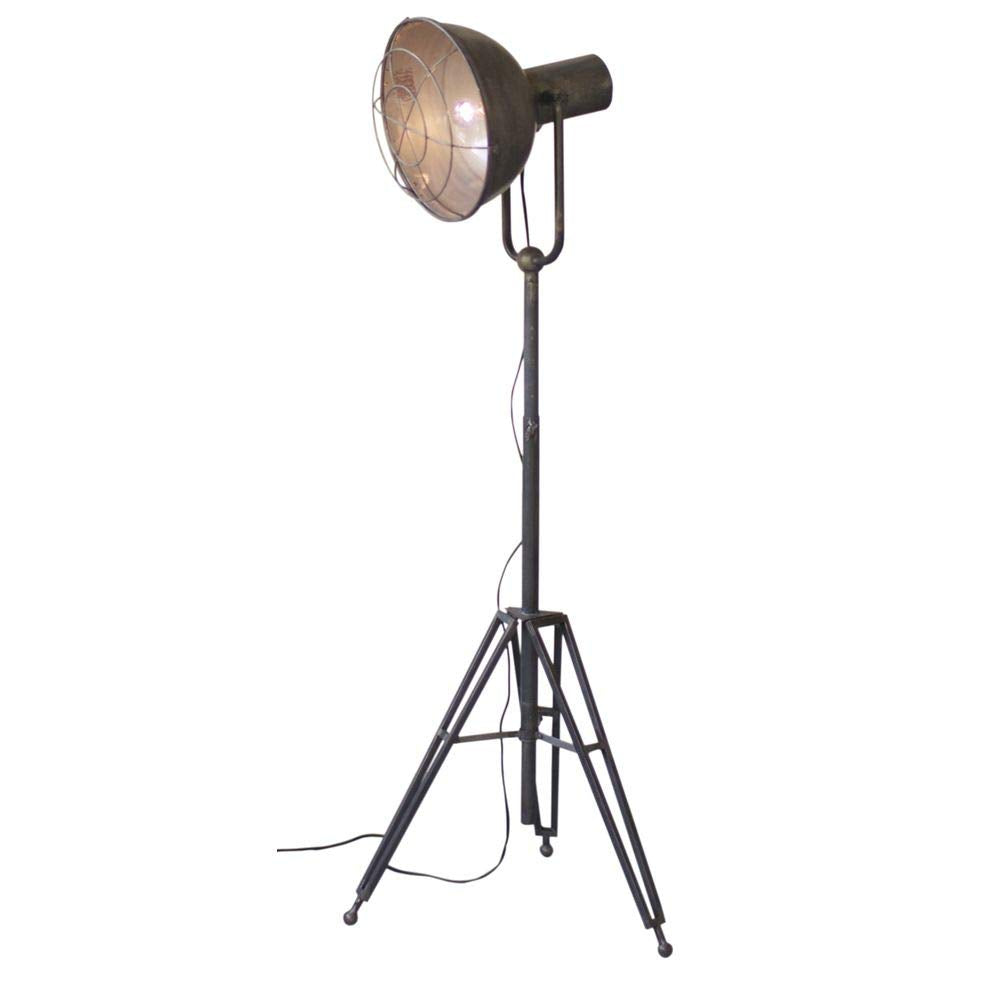 Kalalou Caged Studio Lamp - Solid Brass