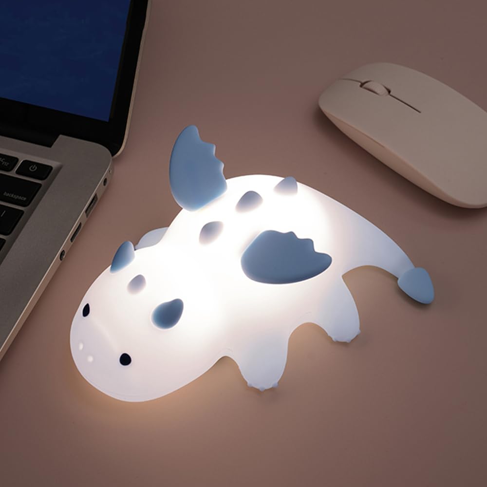 S NMT Novelty Silicone Nailoong Night Light RGB Color Changing Sleeping Lamp, Timing 30Min 3 Level Brightness Dimming Beside Lam