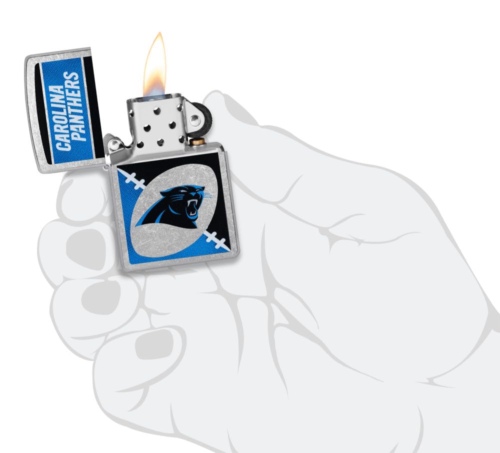 Zippo NFL Carolina Panthers Street Chrome Pocket Lighter