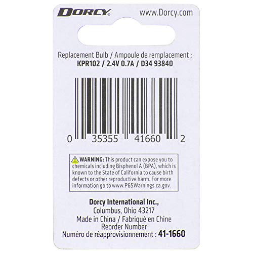 Dorcy 2D-2.4-Volt, 0.7A Bayonet Base Krypton Replacement Bulb, 2-Pack (41-1660) , Gold