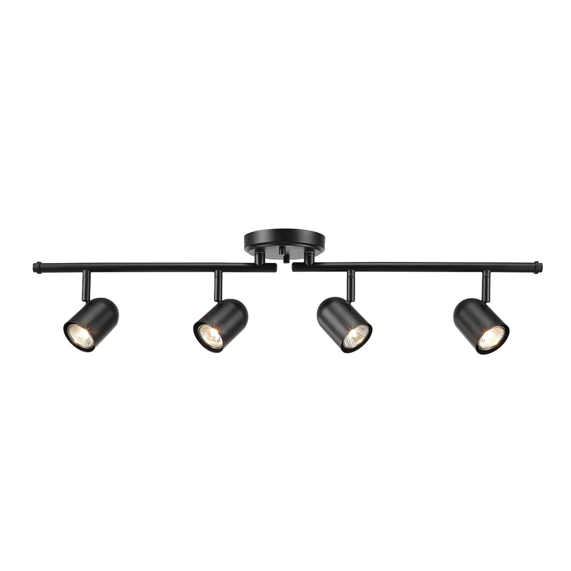 Globe Electric 60029 Roland 4-Light Foldable Track Lighting, Matte Black, Bulb Not Included