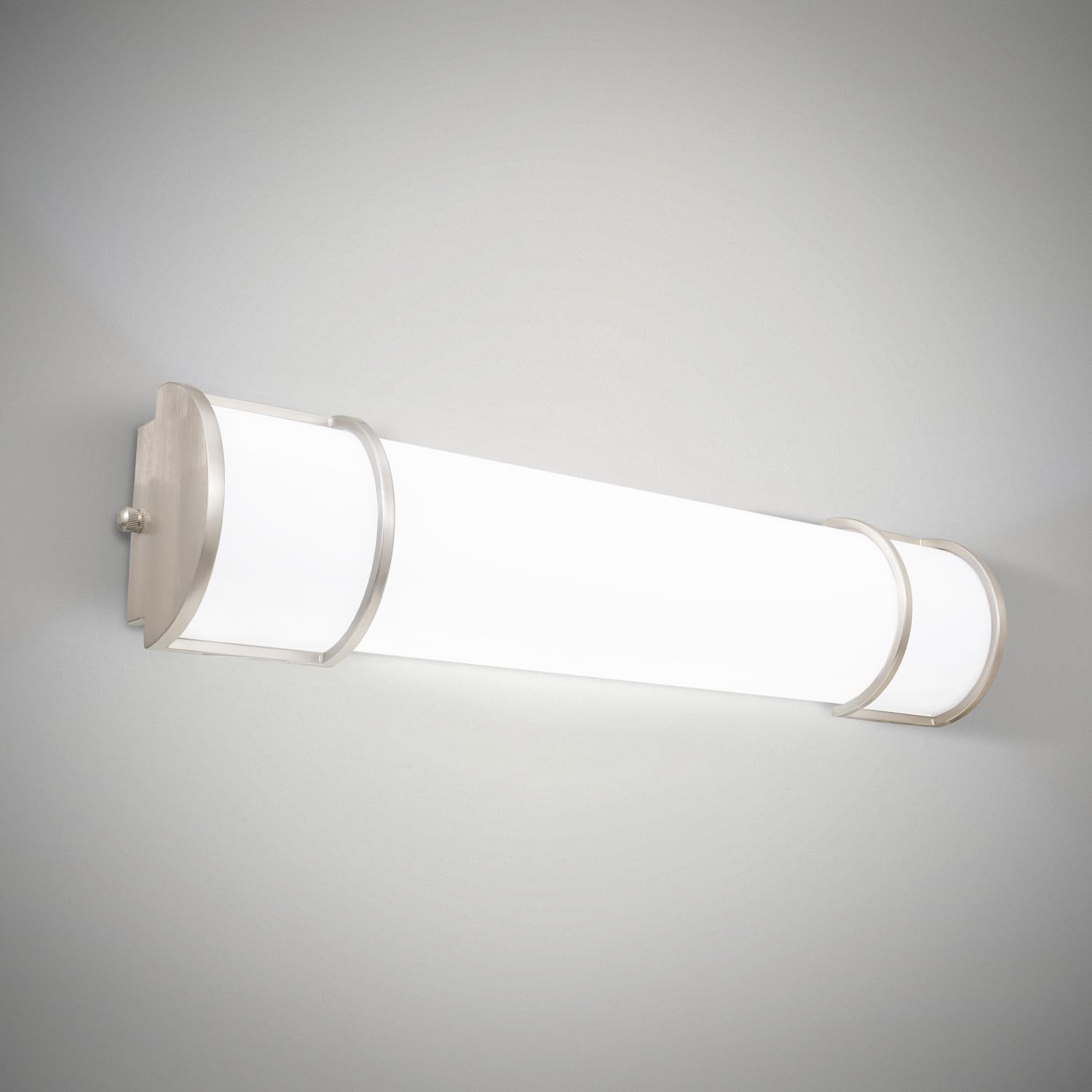 ASD LED Vanity Flush Mount Light Fixture 25W 1950LM 3CCT 24 Inch Brushed Nickel Model A-LVF21-24D25CCNK