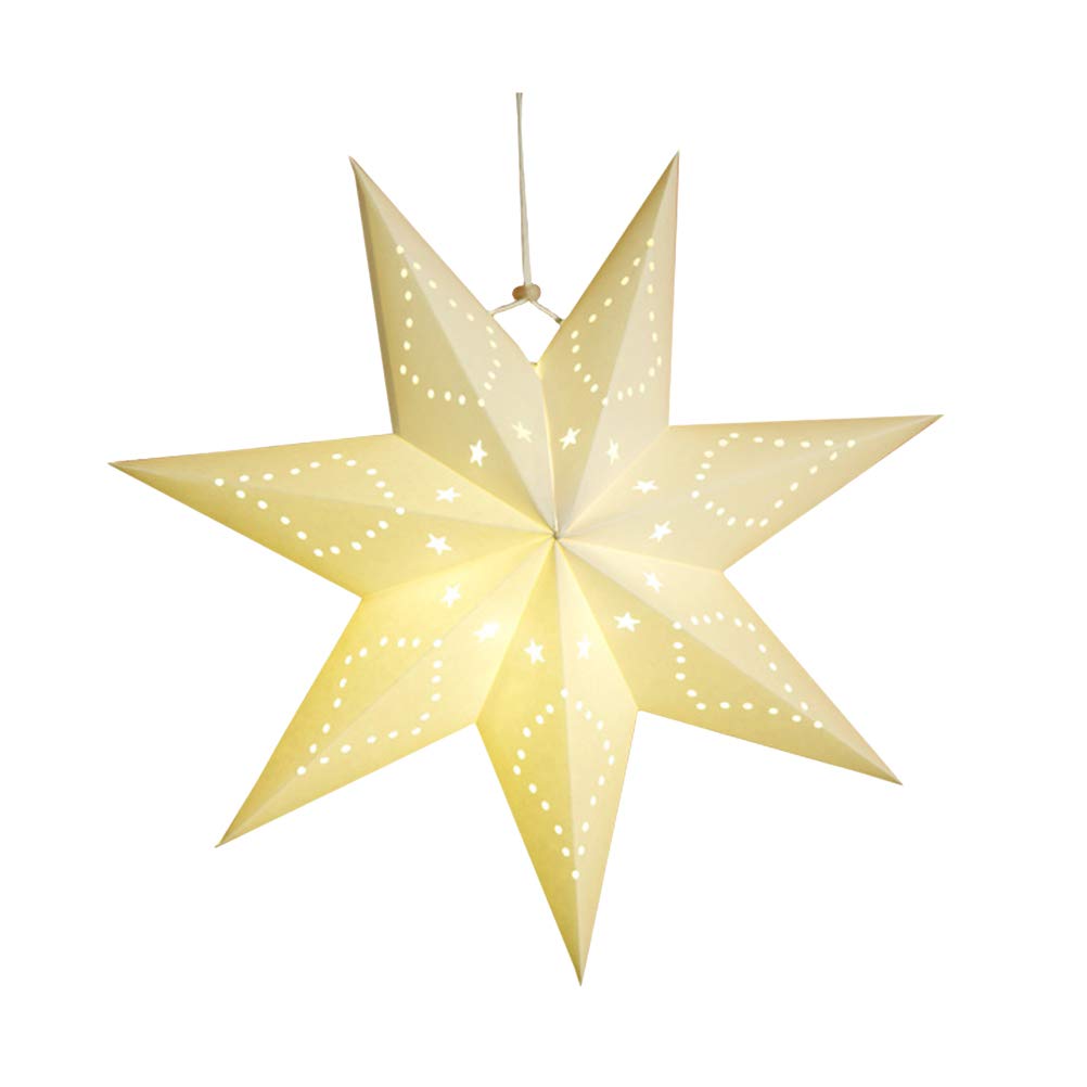LIOOBO Paper Star Lantern Lamp Shade Hollow out Hanging Lamp Shade Star Hanging Ornament for Wedding Birthday Party Home Decor