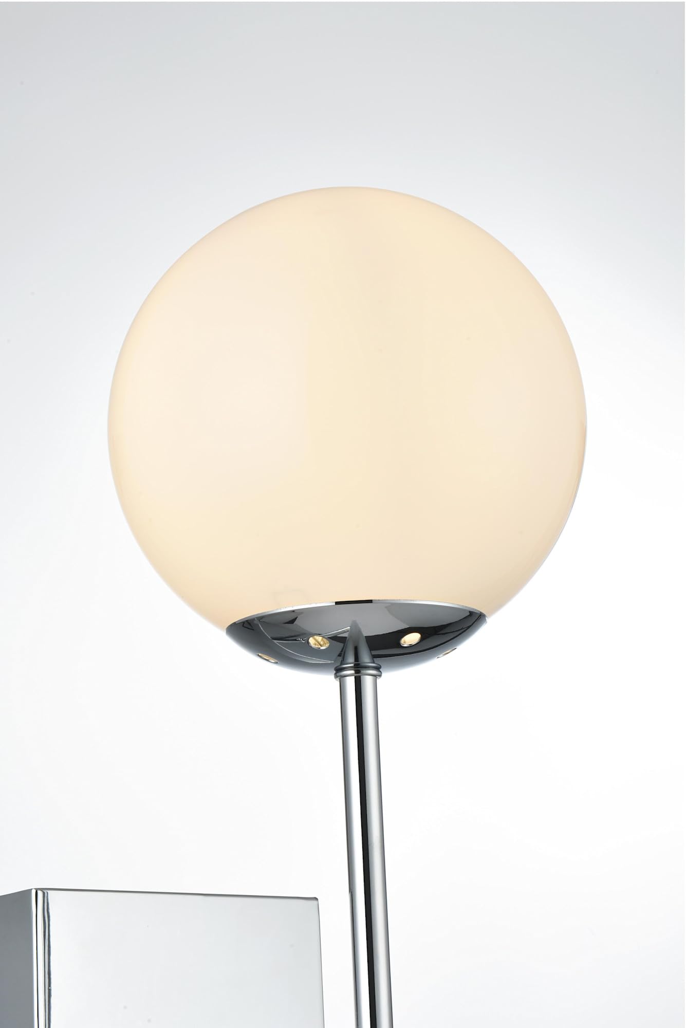 Living District Neri 1-Light Metal Wall Sconce w/White Shade in Black and Brass