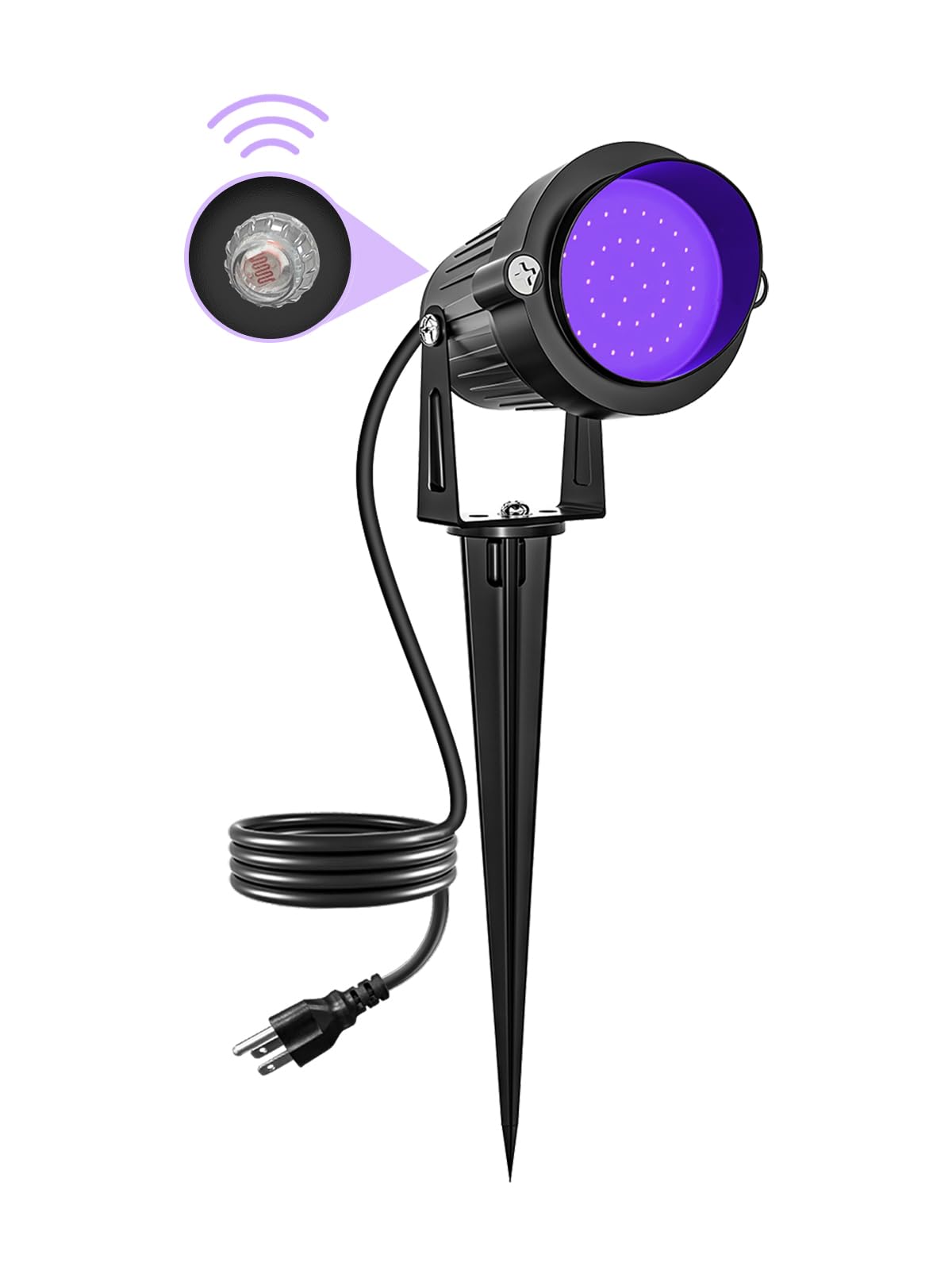 Doreio 15W Blacklight Spotlight Led - Outdoor Dusk To Dawn Lighting For Parties & Body Paint