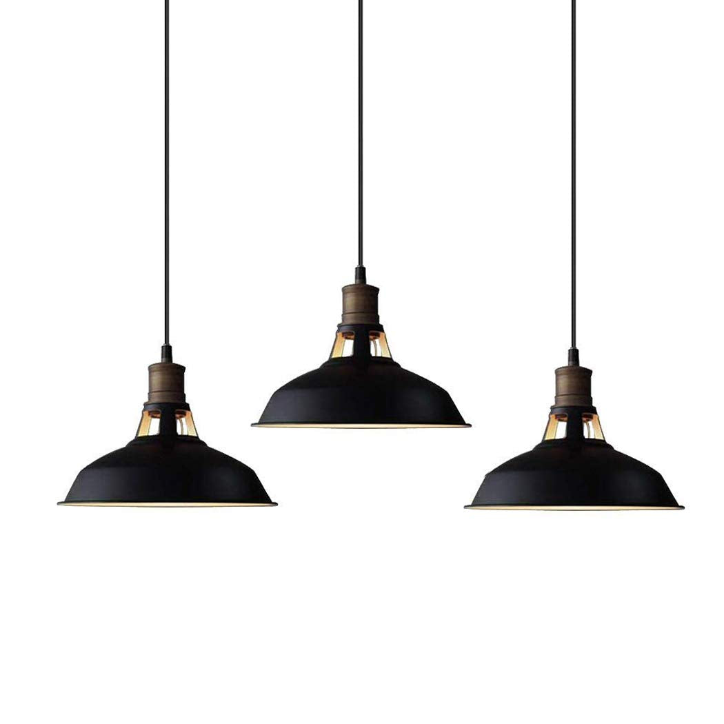 CLAXY Macaron Green Pendant Lights Metal Barn Kitchen Island Pendant Light Fixture Adjustable Hanging Ceiling Light for Dining F