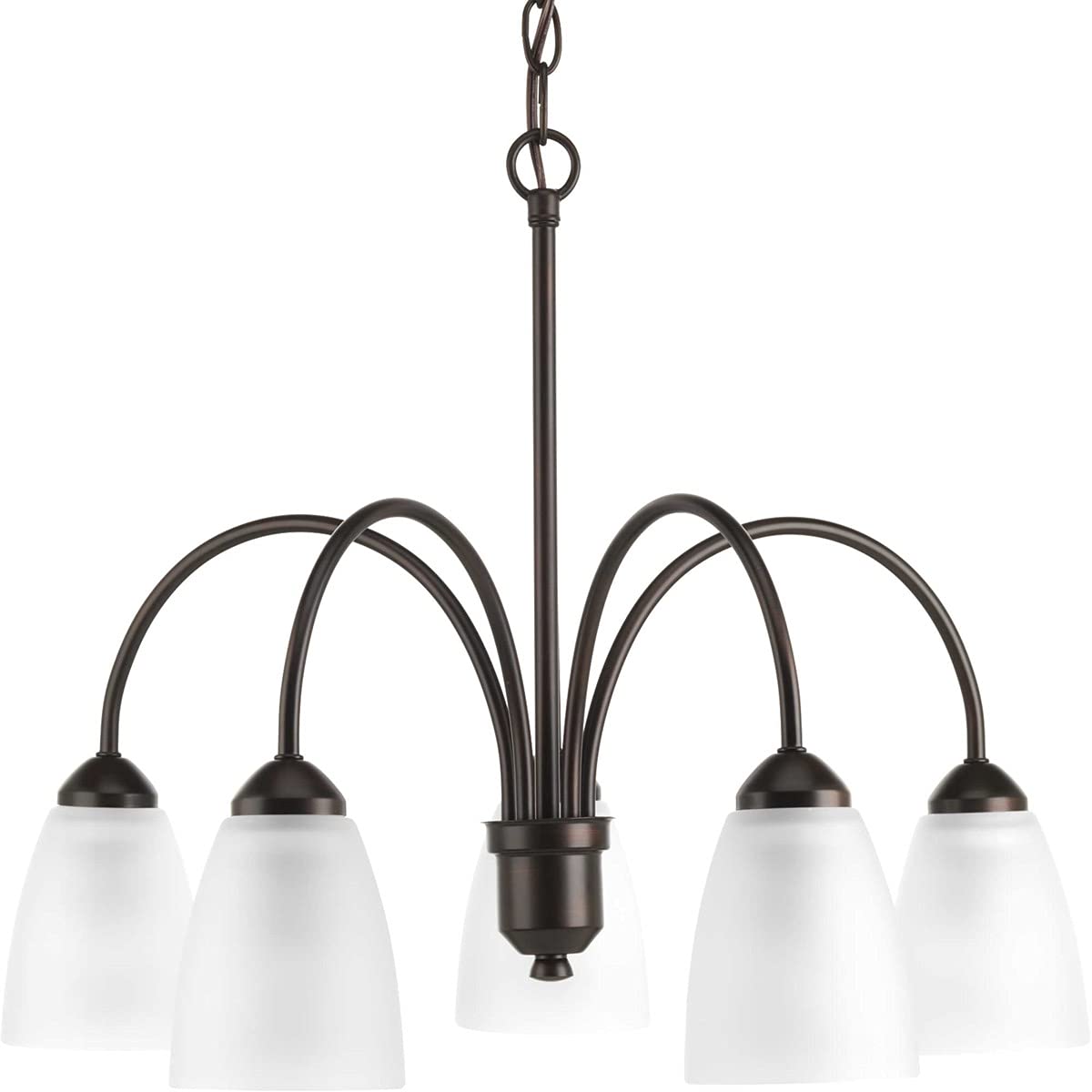 Progress Lighting P4735-20 Contemporary/Soft 5-100W Med Chandelier, Antique Bronze
