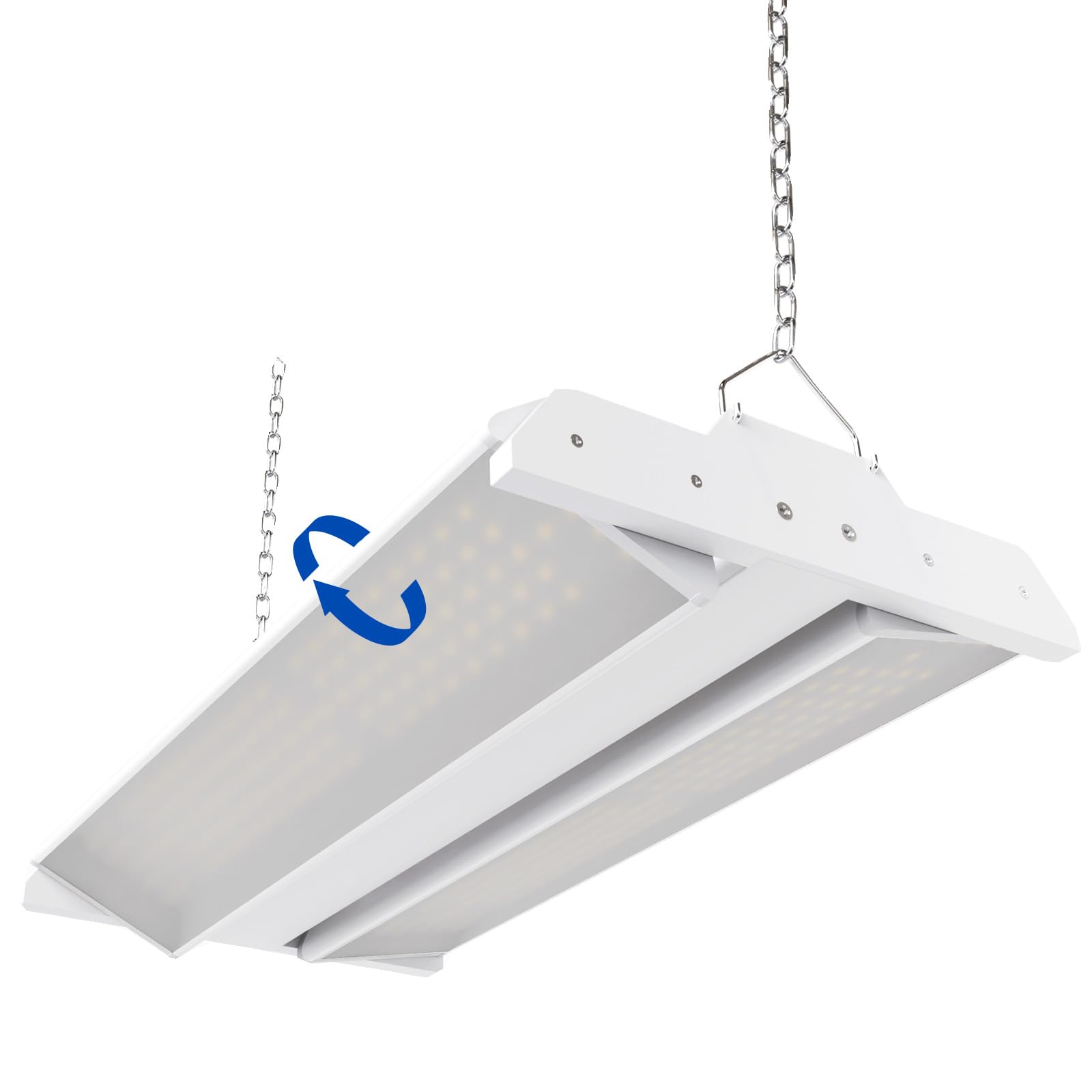 Jtt Led Linear High Bay Light  5000K Daylight 150W 21000Lm Shop Light Commercial 360 Adjustable Tilt Hanging Led High Bay Shop Lighting Fixtures For Garage  Etl 1-Pack