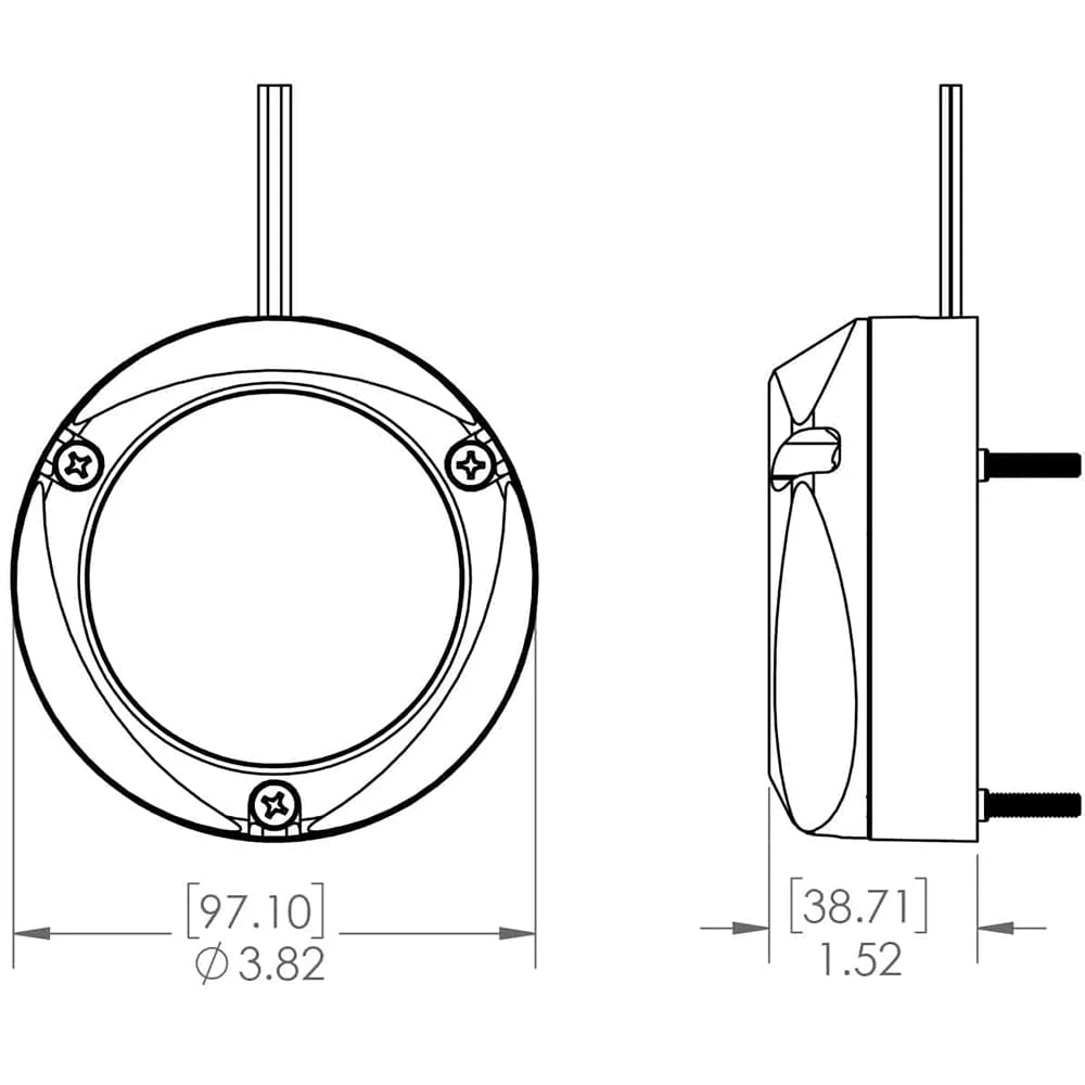 Lumitec Lighting 101459, Led Underwater Light, Surface Mount, Zambezi Quattro, Dual Color White/Blue