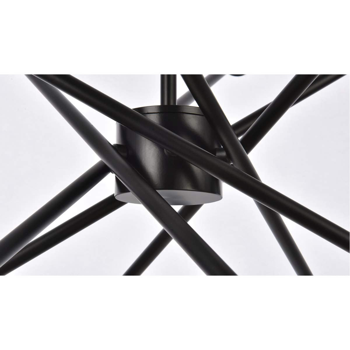 Elegant Lighting Living District Armin 6-Light Mid-Century Metal Pendant in Black