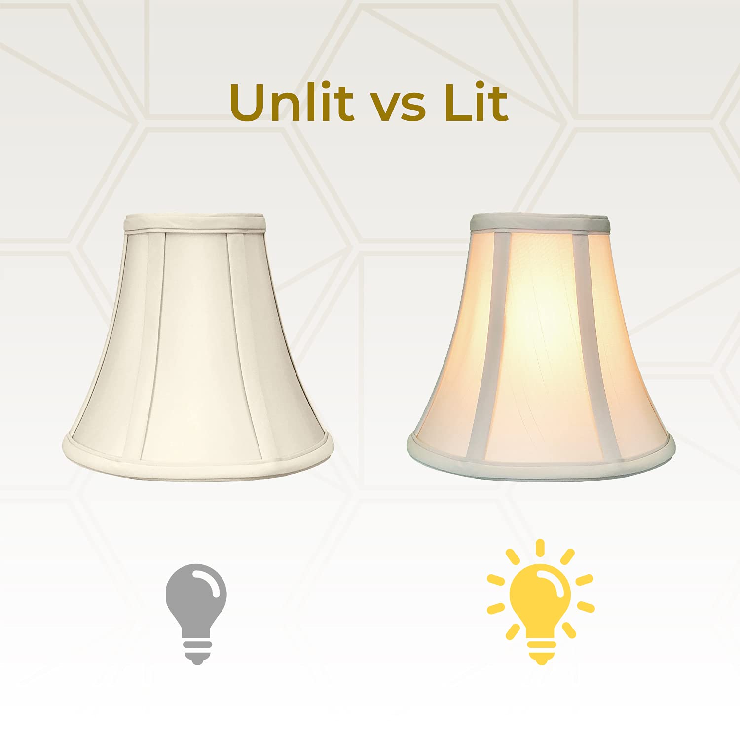 Royal Designs, Inc. True Bell Lamp Shade, Uno Table Lamp Fitter, Beige, 4" X 8" X 7.25, Bs-704Ut-8Bg