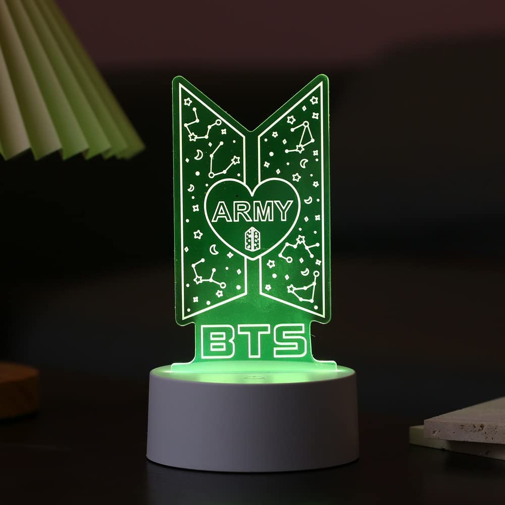 YANENG LED Night Light for Kpop Fans, Touch Adjustable, 7 Colors, Model BS-08110