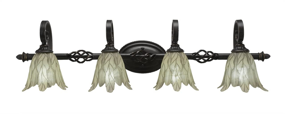 Toltec Lighting Elegante 4 Light Bath Bar In Dark Granite (164-Dg-1025)