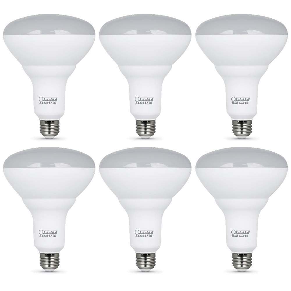 Feit Electric LED BR40 Bulbs, Dimmable, 65W Equivalent, 850 Lumens, 2700k Soft White, 6 Pack, Model BR40DM/10K