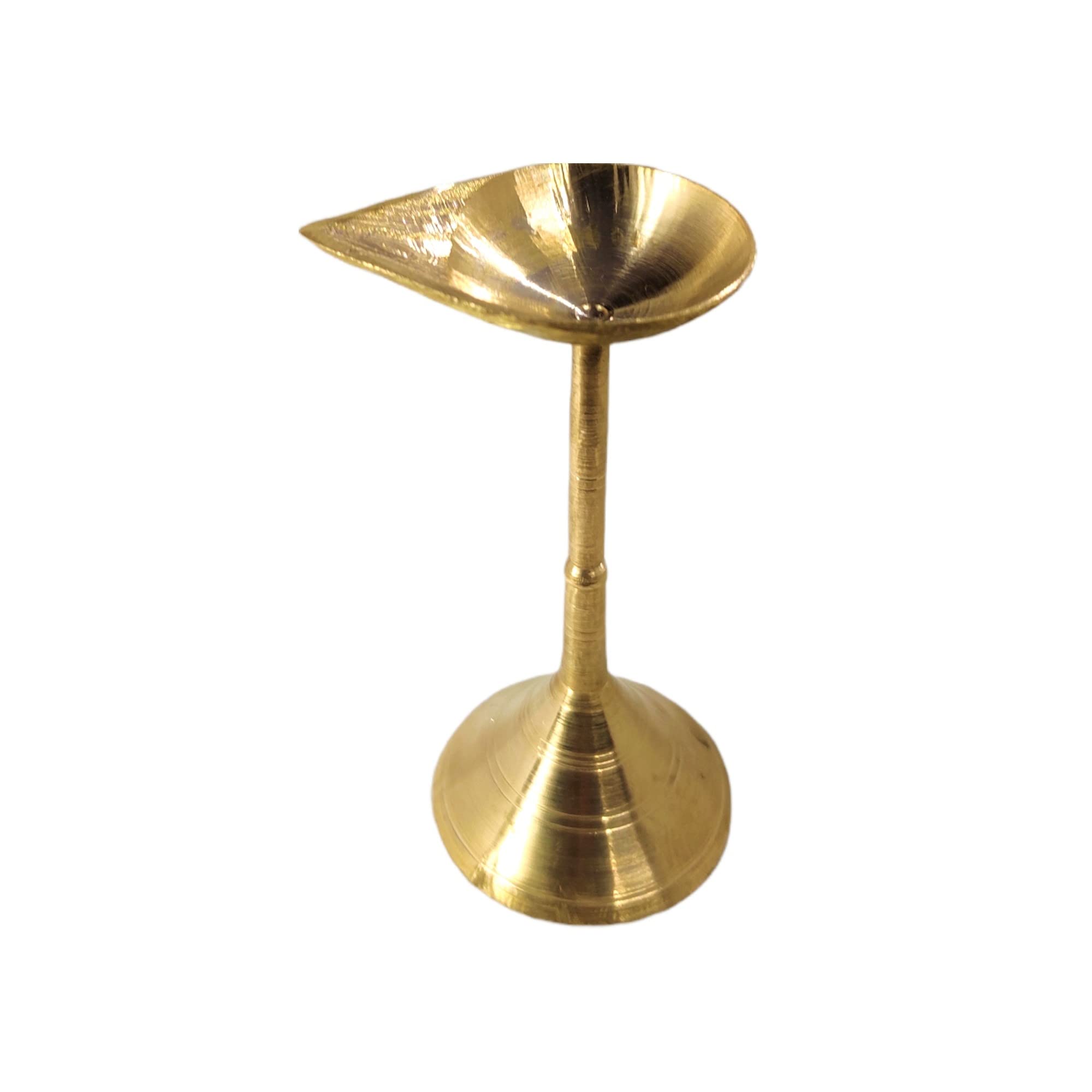 Divine Bazaar Brass Diya Stand for Pooja Brass Table Diya