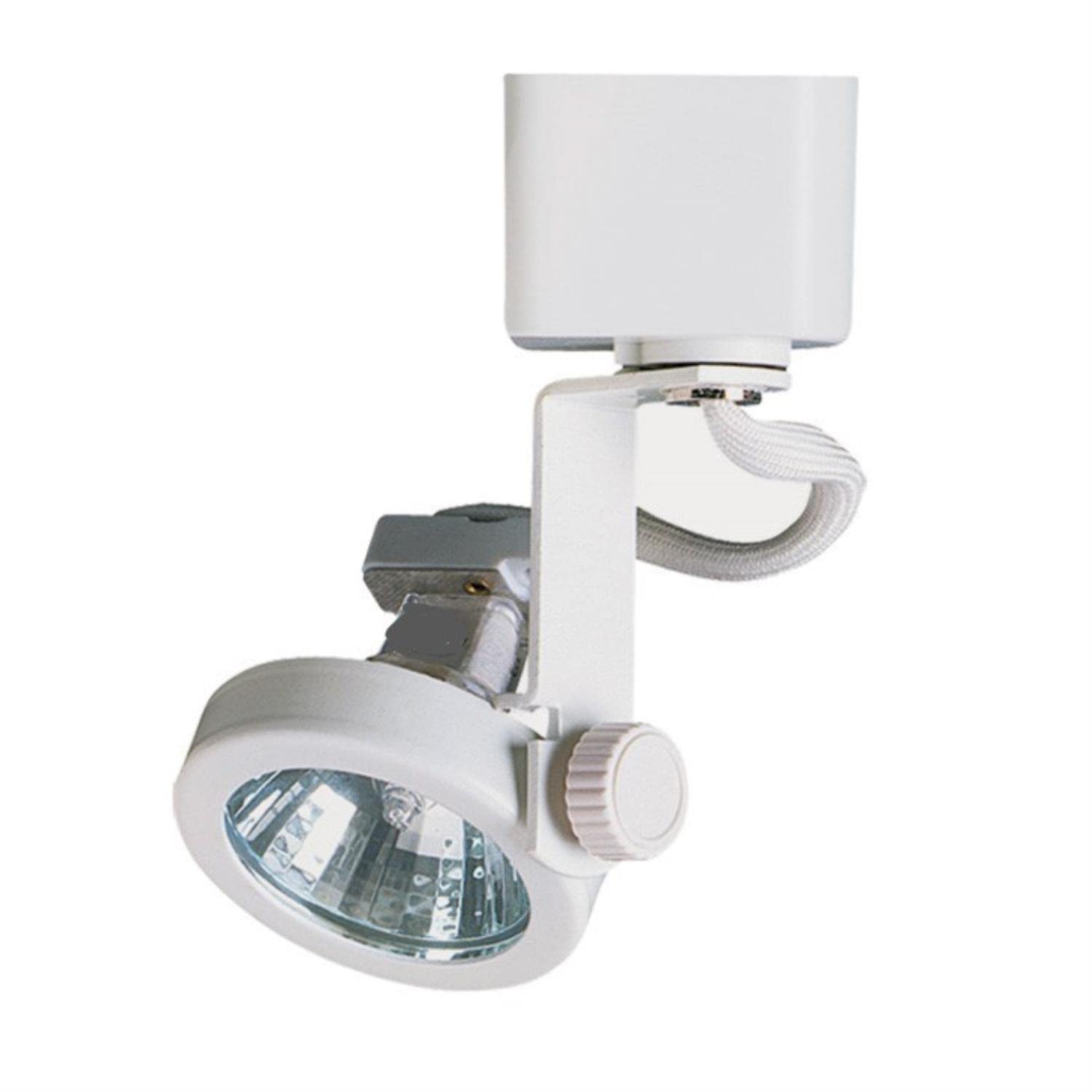 Cal Lighting Gimble Ring Track Fixture, 120V, 50W, MR16, G8 Socket, Metal, White, 2.2 x 4.2 x 5 inches