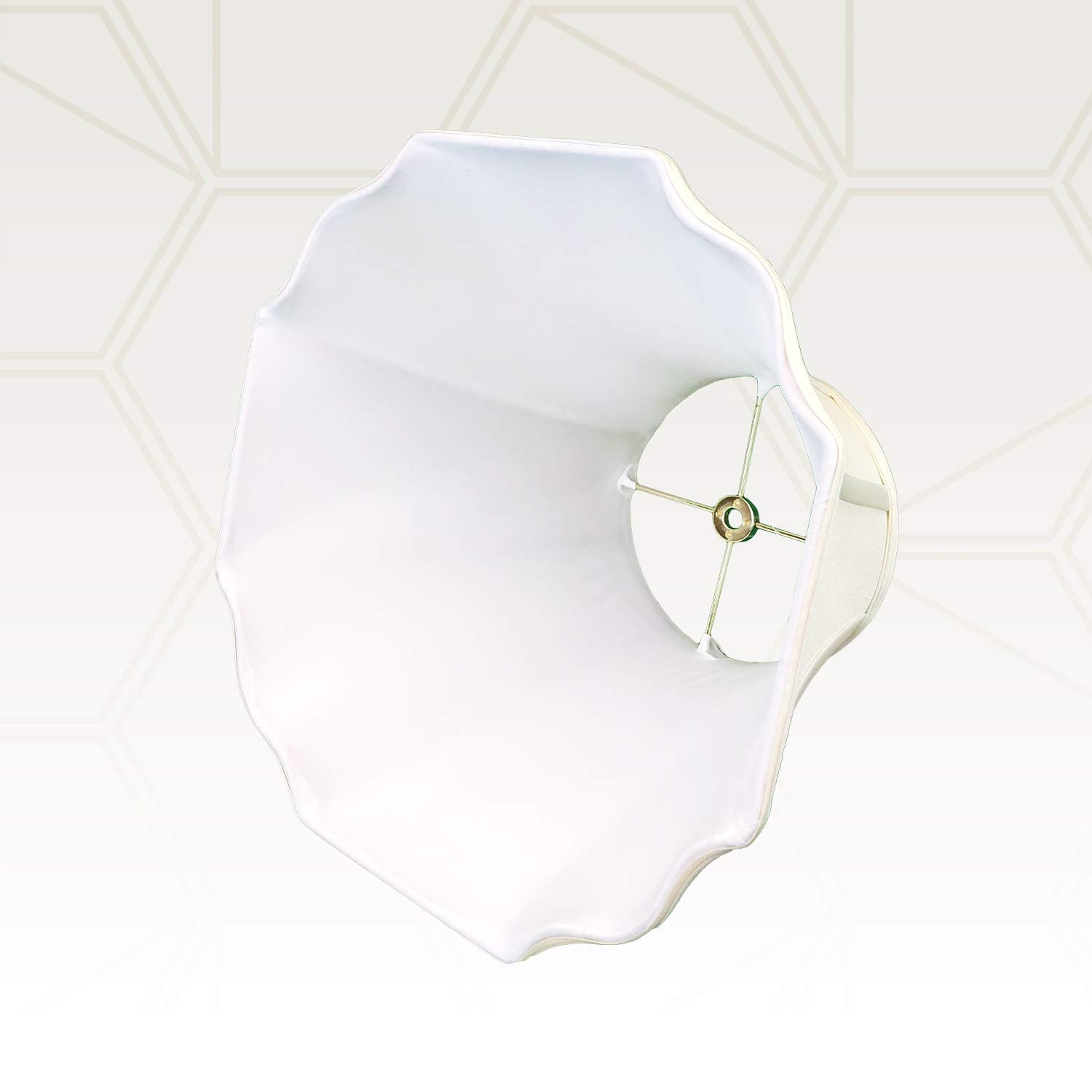 Royal Designs, Inc. Flare Bottom Lamp Shade, Scalloped, 6.5 x 12 x 9.25, Eggshell, Model BSO-701-12EG