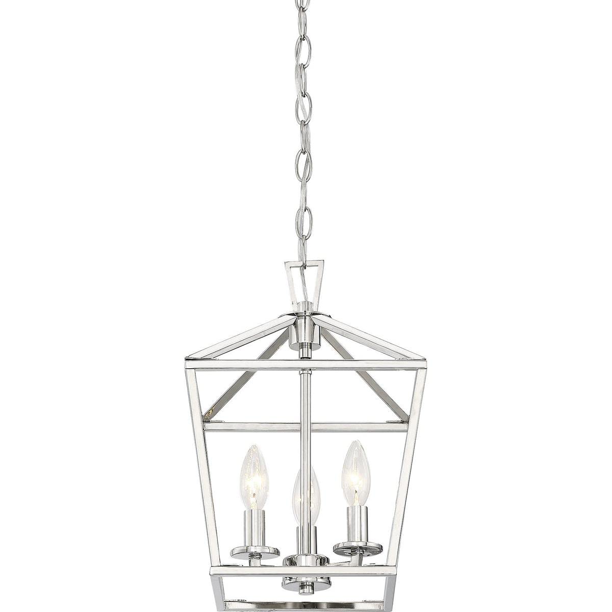 Savoy House Townsend 3-Light Foyer Pendant, Polished Nickel, 10in W x 15in H, Model 3-320-3-109, Metal
