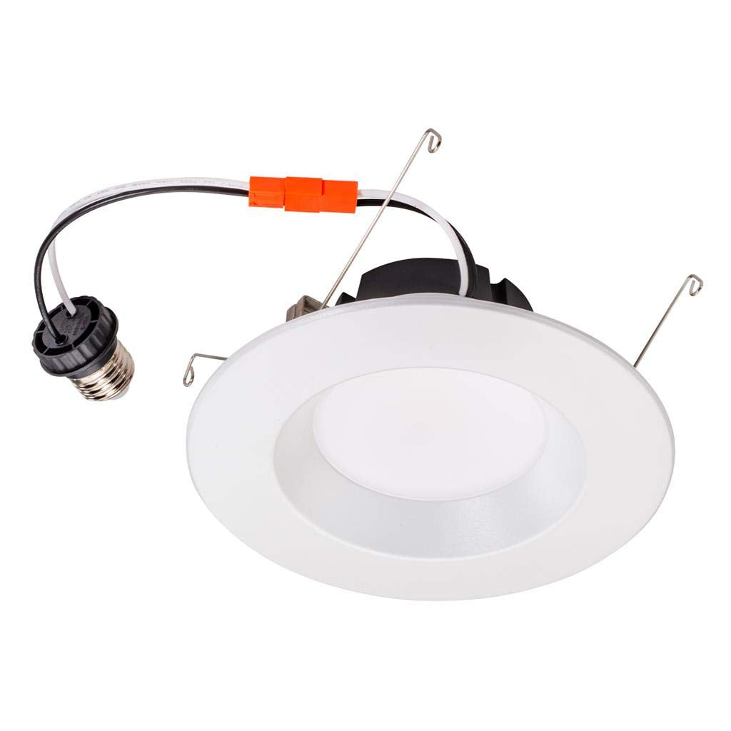 Topaz Round 4 Inch LED Recessed Retrofit Downlight, 7 W, Smooth Trim, 5CCT Selectable 2700K,3000K,3500K,4000K,5000K, White