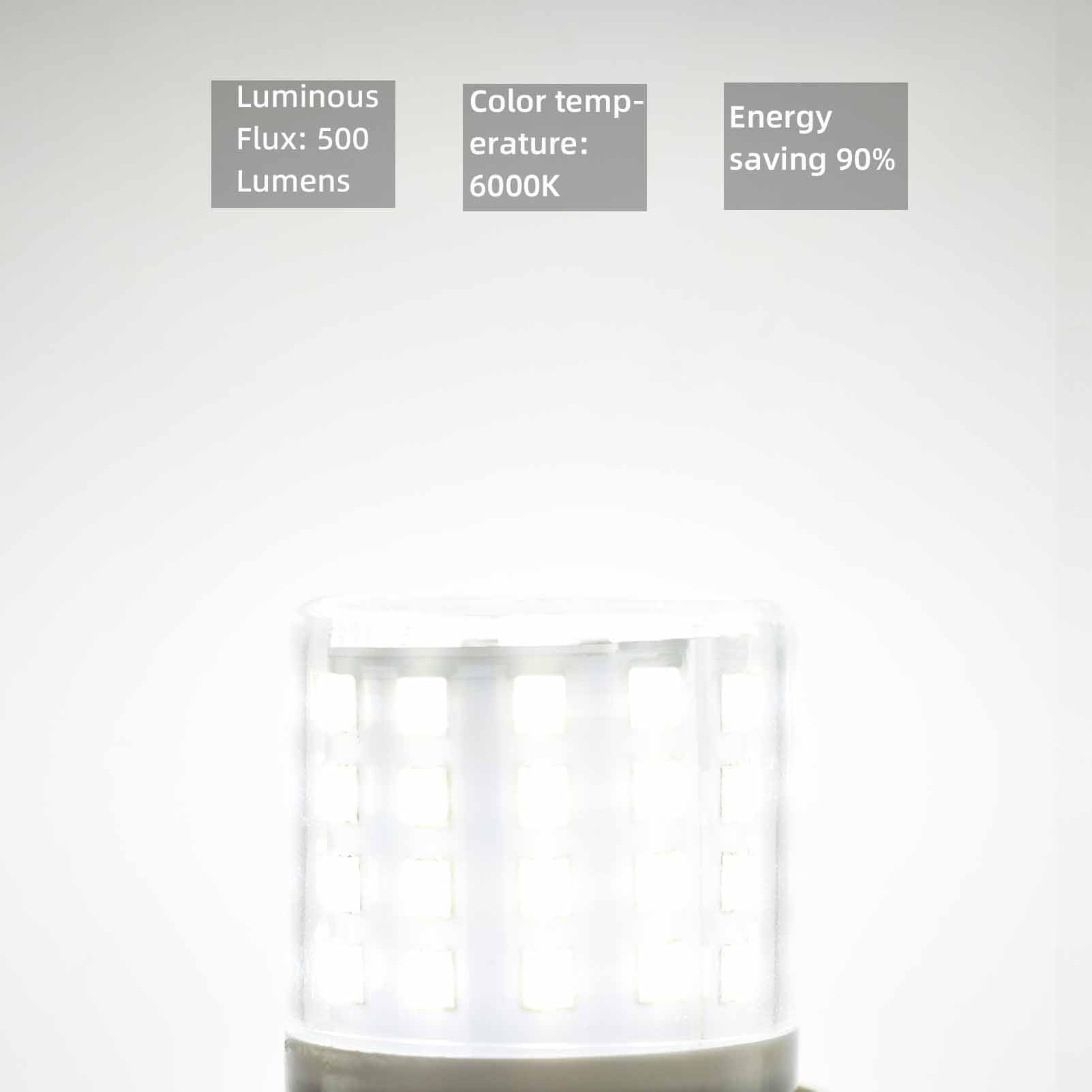 DAPSHU LED Refrigerator Light Bulbs, Daylight White 6000K, 3.5W, Pack of 2, Polycarbonate, Model LGK-E26-52