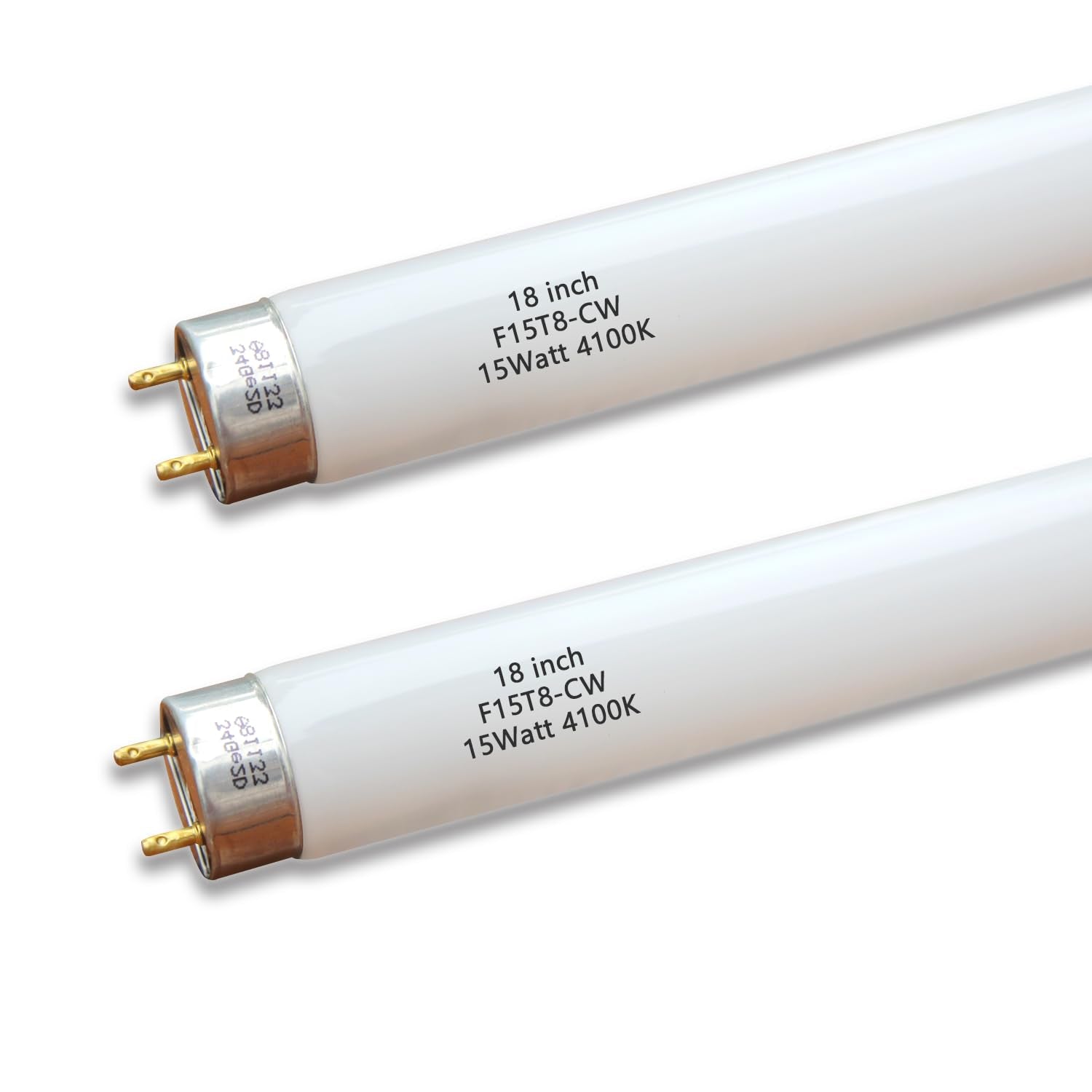 Flyercatch 2Pack F15W-T8-CW Cool White 15W Fluorescent Bulb, T8 Tube 4100K for RV, Plant Lighting, Fish Tank
