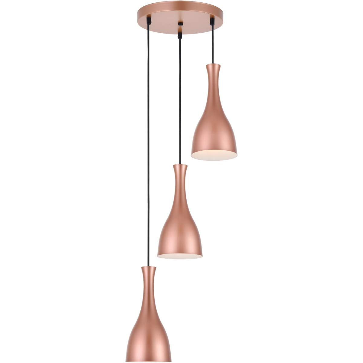 Living District Aiken 3 Light Honey Gold Pendant