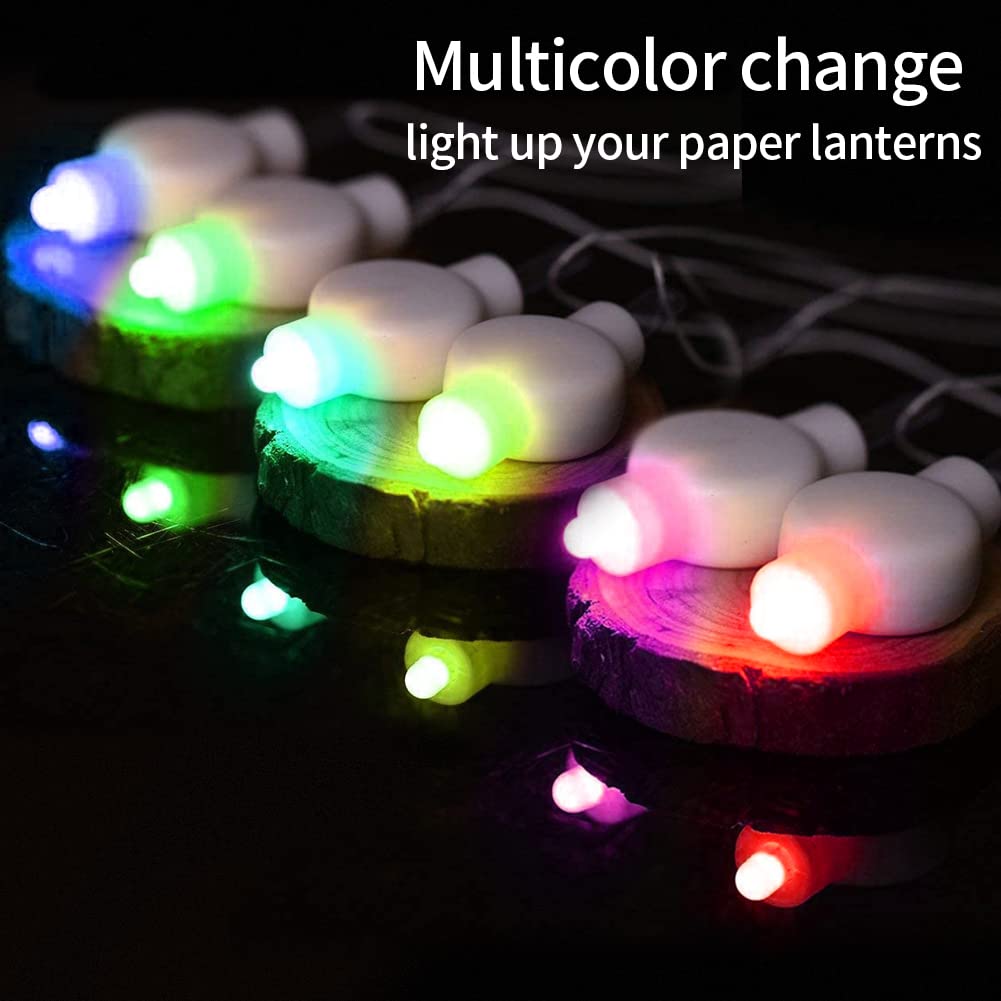 Loguide Led Lantern Lights,24 Pack Multicolor,Twinkle Led String Lights Decorative For Paper Lanterns Balloons Floral Festival