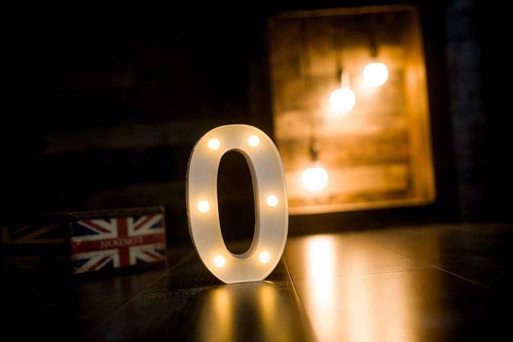 Foaky Rechargeable LED Letter Lights Sign for Home Bar, Warm Plastic, Model Recharge-ABS, Size 0