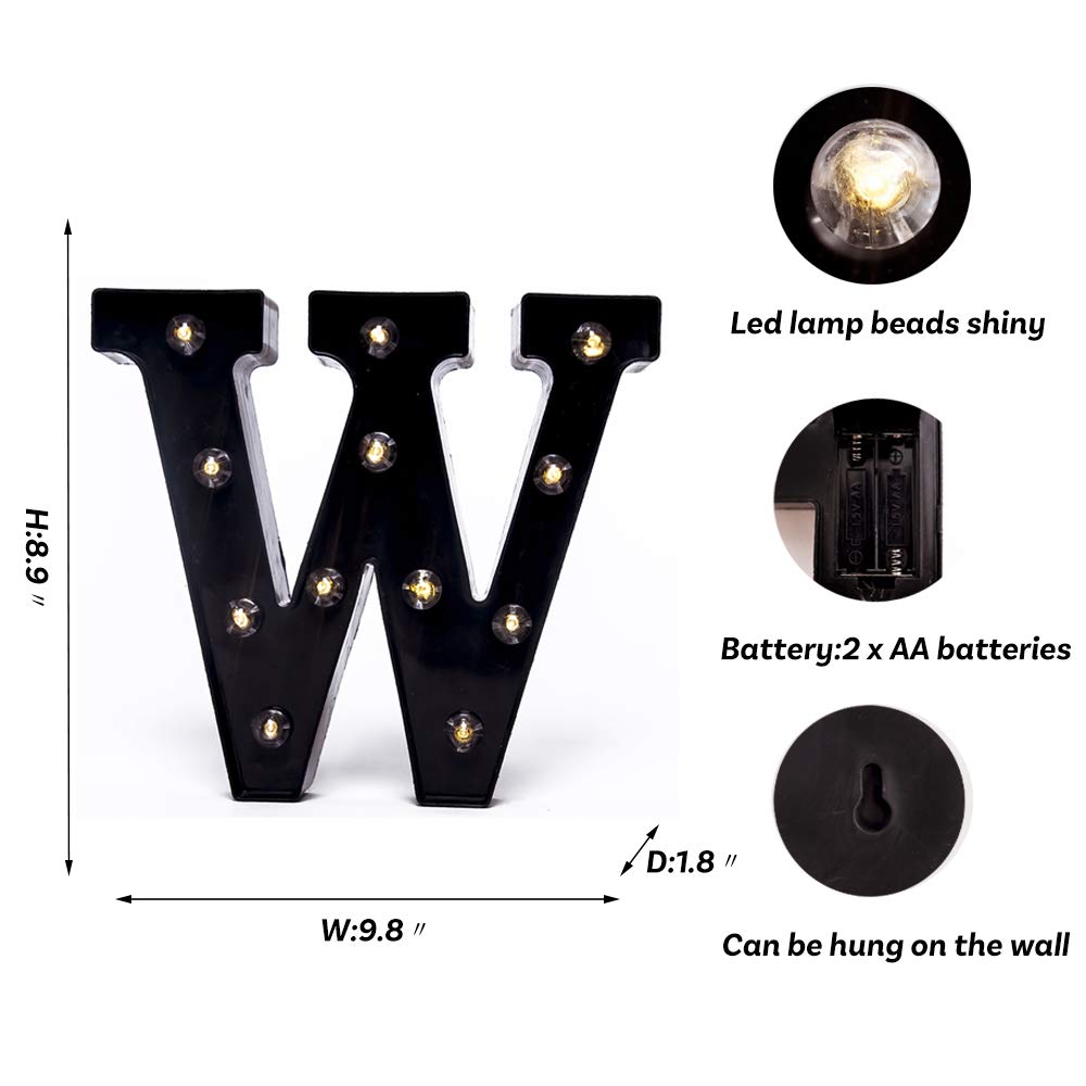 Foaky LED Marquee Number Lights Sign, Battery Powered, Ceramic, White, for Weddings and Parties