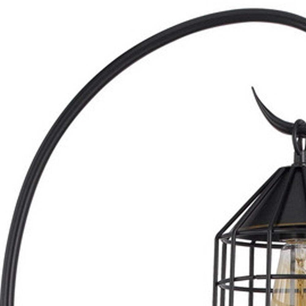 HomeRoots Bronze Traditional Floor Lamp, Metal, 63 in. Height