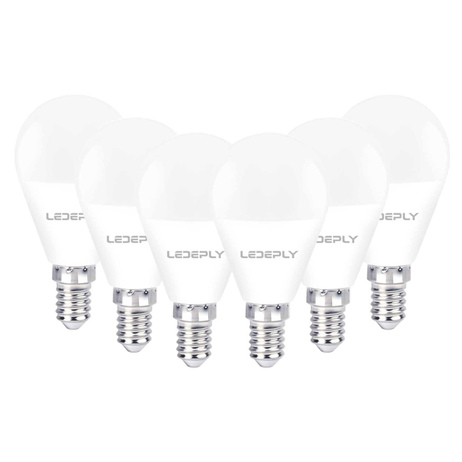 Ledeply A15 Ceiling Fan Light Bulbs, Dimmable, E12 Base Led Bulb, 5.5W=40W, Warm White 2700K, 500 Lumen, Led Light Bulb, 6 Pack