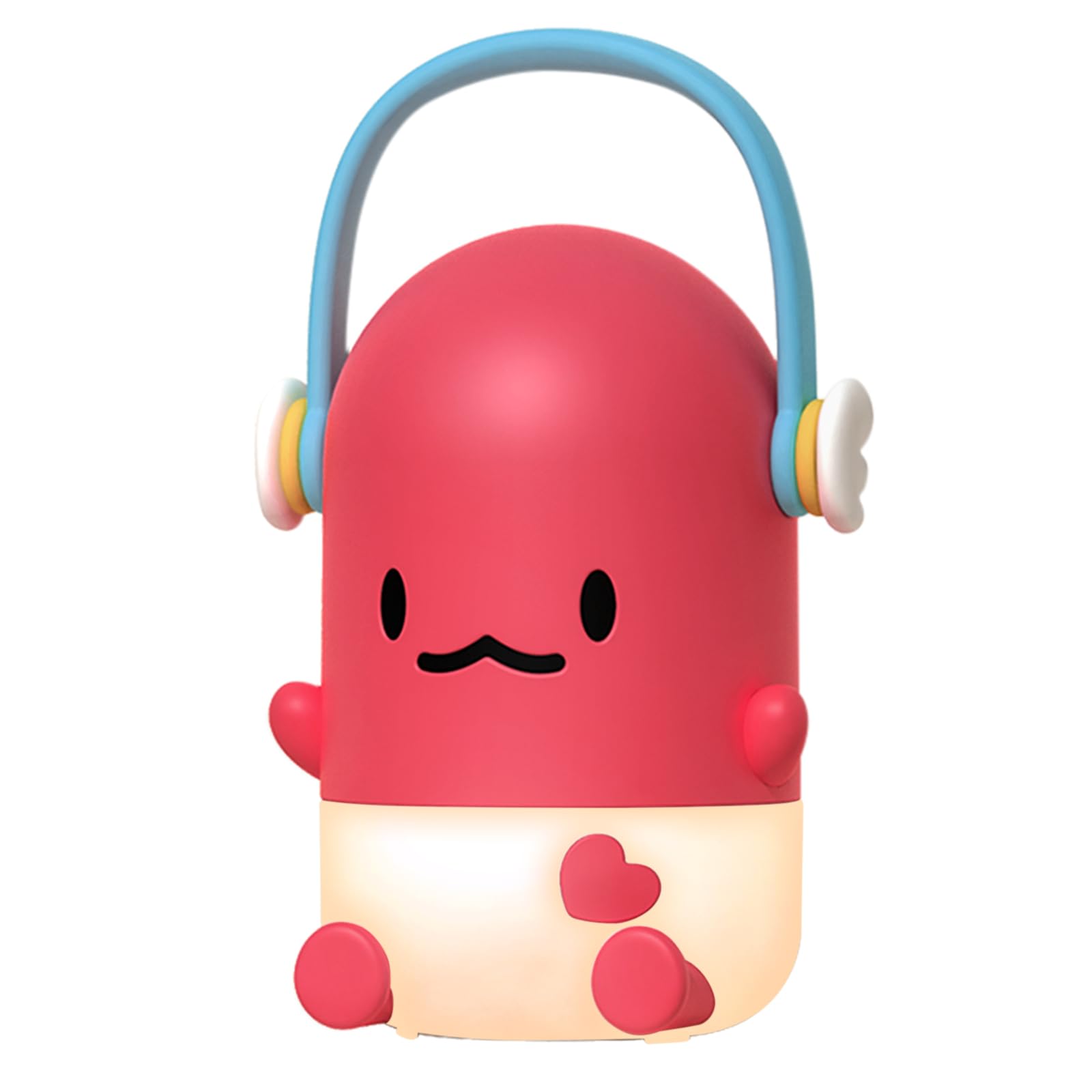 ICARER FAMILY Night Light, Rechargeable LED Lamp for Kids, Red, Model: Night Light, Perfect for Bedrooms and Gifts