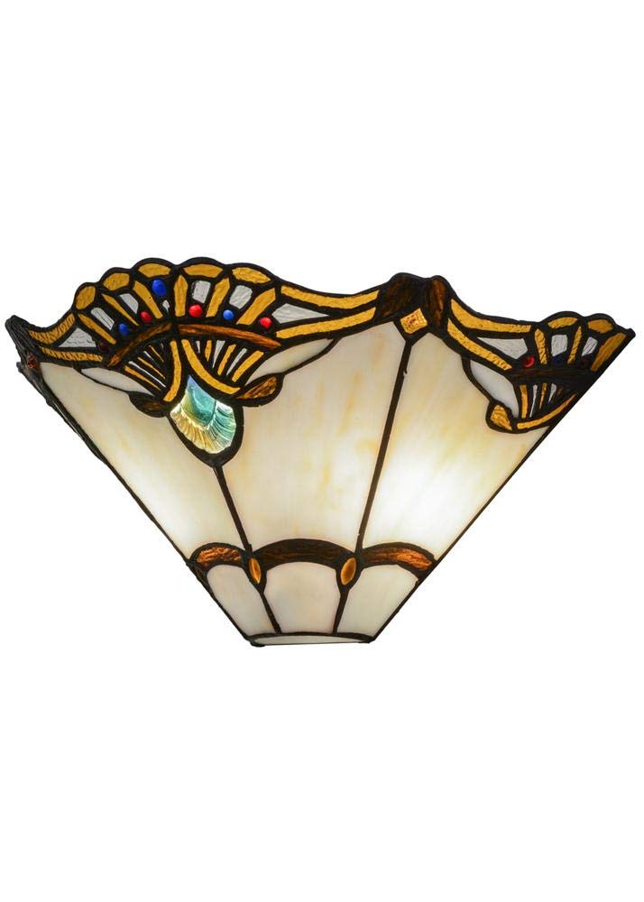 Meyda Tiffany 14.5" Multicolored Shell Wall Sconce With Jewels - Metal Or Polyresin