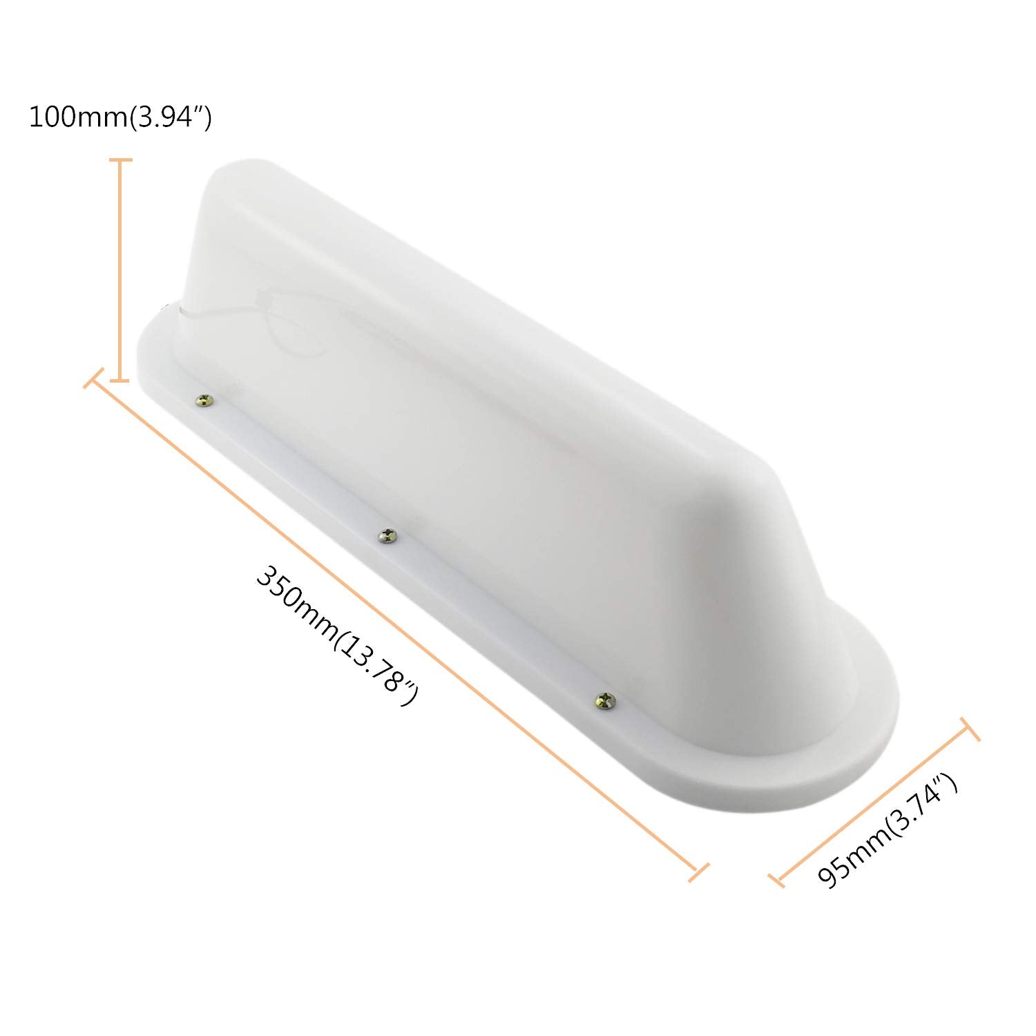 Keehui Blank Shell With Green Led Tape 12V Dc Car Taxi Cab Roof Top Sign Light Magnetic With 3M Cigarette Lighter Power Cords