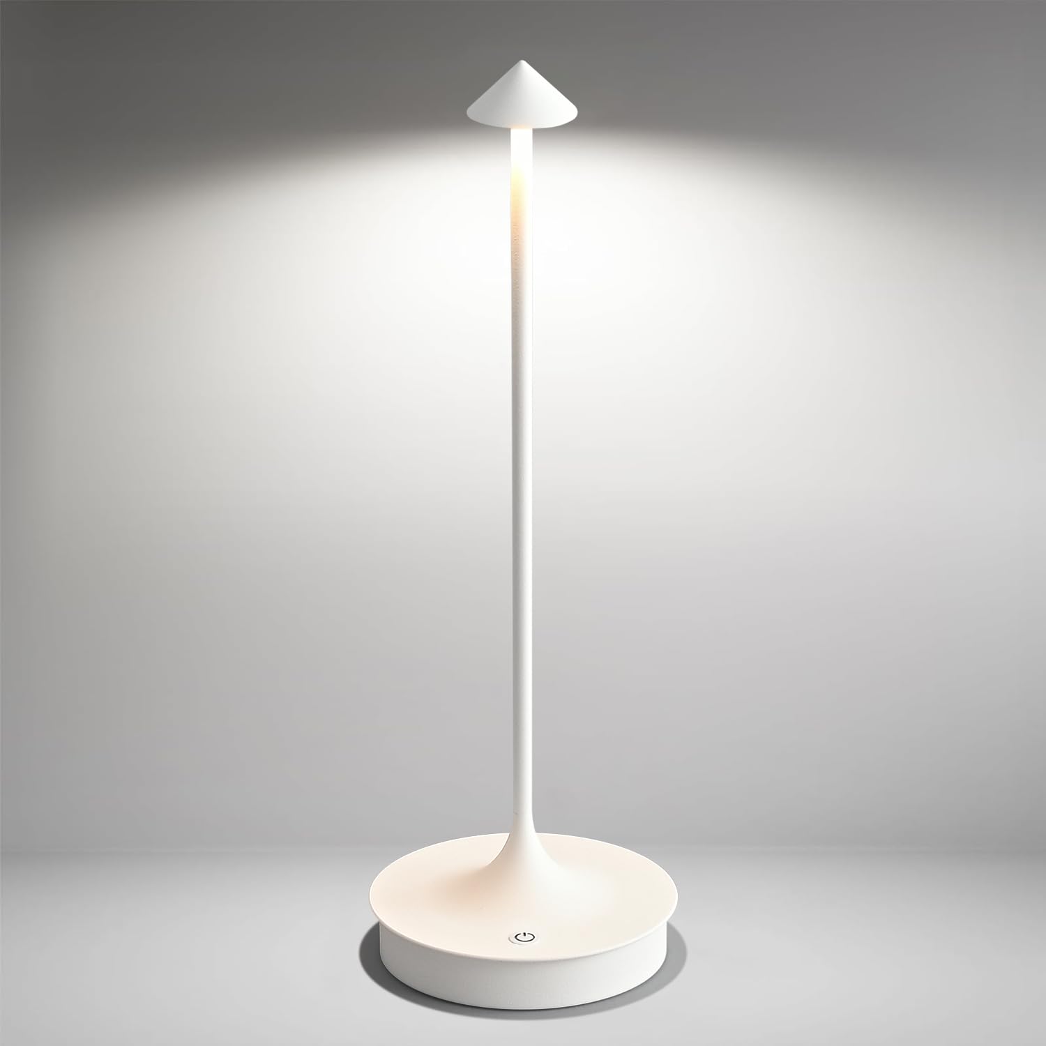 Cordless Table Lamp Rechargeable Led Battery Operated 4000Mah Table Lamp Touch Dimmable Lamp Outdoor Waterproof Portable Wireless Table Light For Dining Restaurant Bar Indoor/Outdoor Use(White)