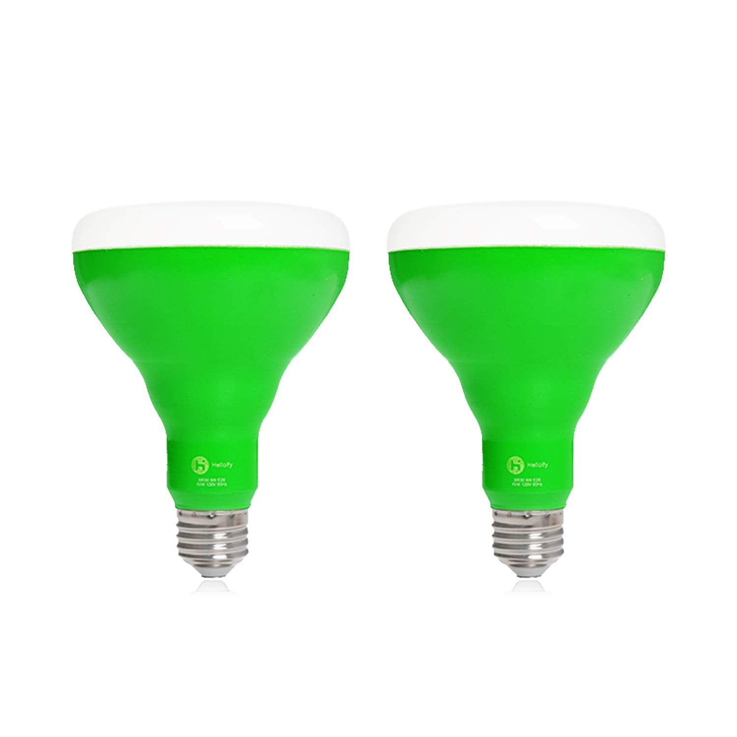 helloify BR30 LED Plant Grow Light Bulb 9W, 2 Count, Ceramic, Pink, Indoor Gardening, White & Red Spectrums