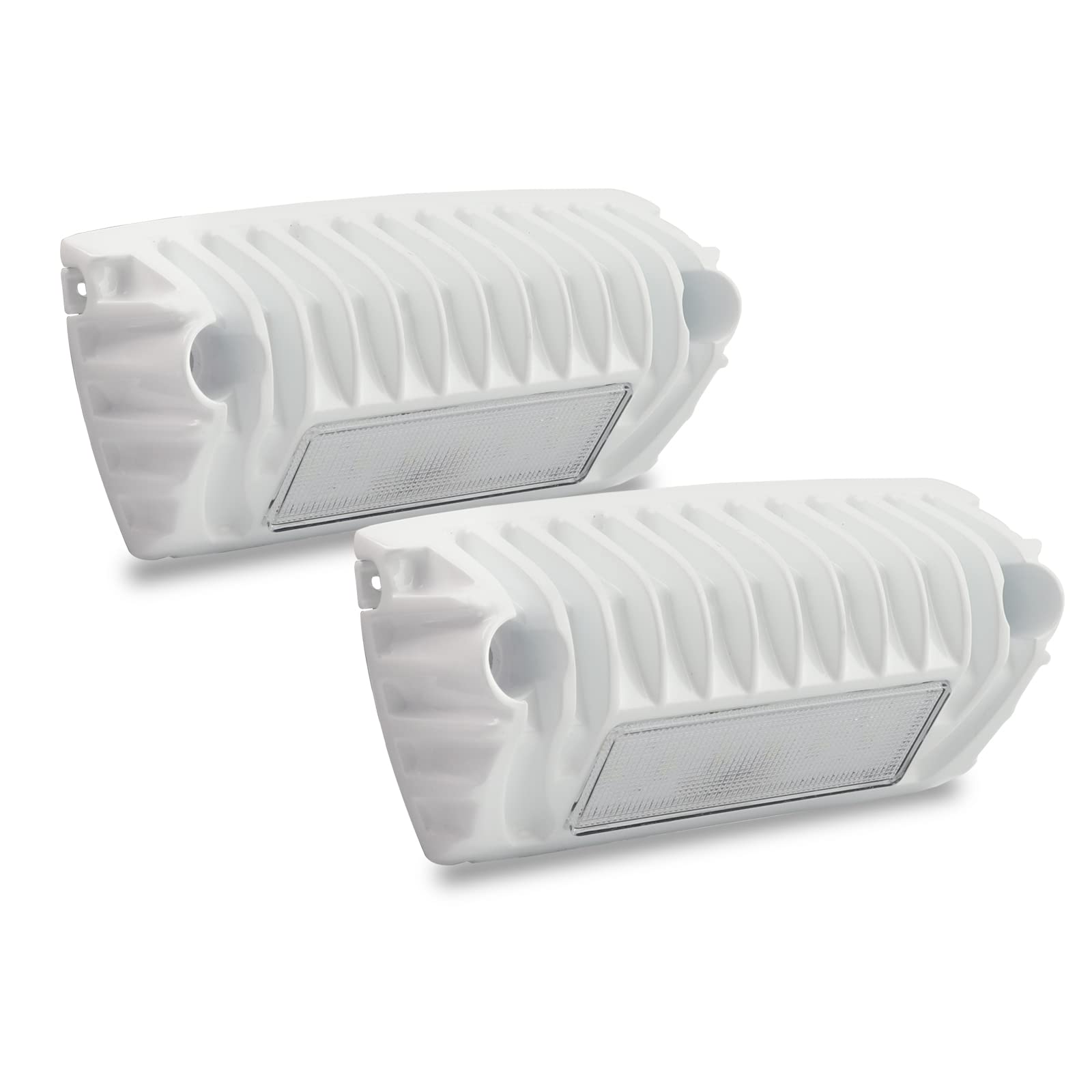 Chelhead Rv Porch Light White Aluminum Base 12V Dc Rv Exterior Led Lighting Outside Lights Compatible With Rv Camper Trailers Porches Towing 5Th Wheels Utility Vehicles Boat