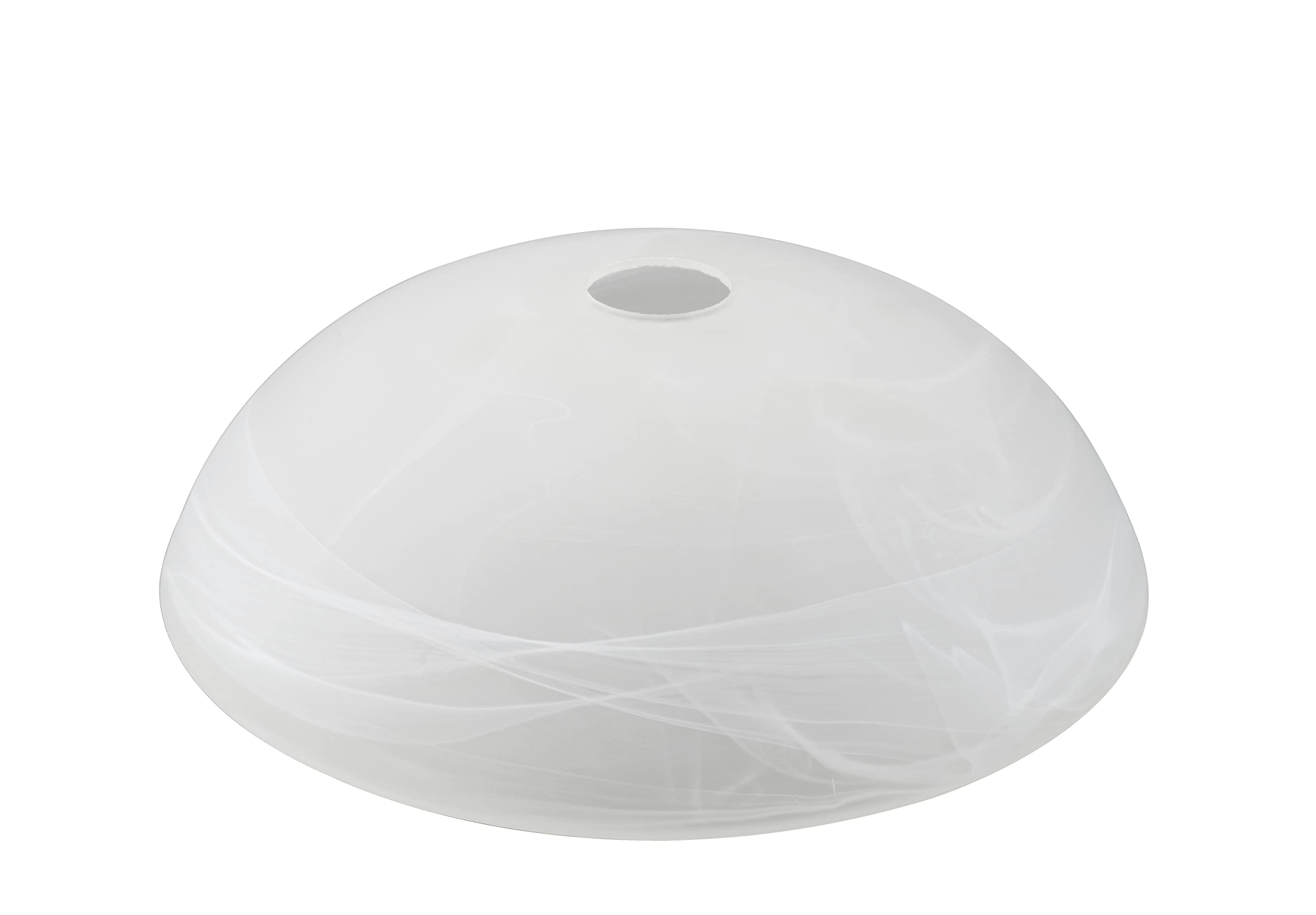 Aspen Creative 23099-11 Alabaster Contemporary Replacement Glass Shade For Medium Base Socket Torchiere Lamp, Swag Lamp,Pendant,1 Light Wall Sconce & Island Fixture. 11-5/8" Diameter X 3-5/8" Height